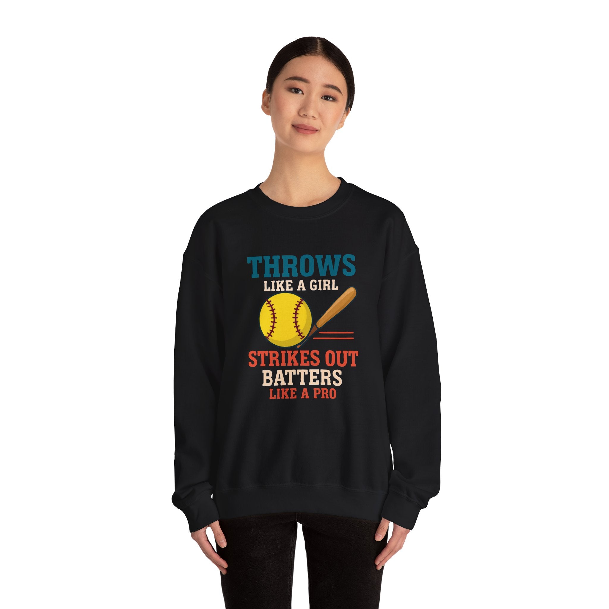 Softball Inspired Crewneck Sweatshirt