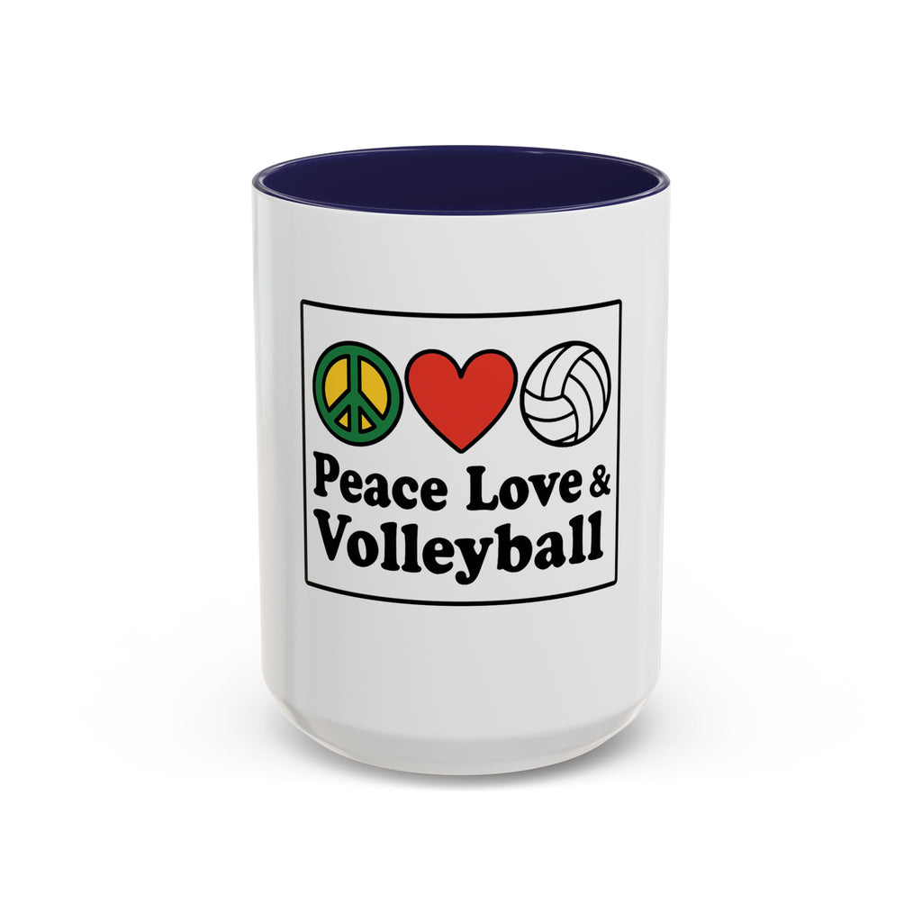 Peace Love & Volleyball Coffee Mug
