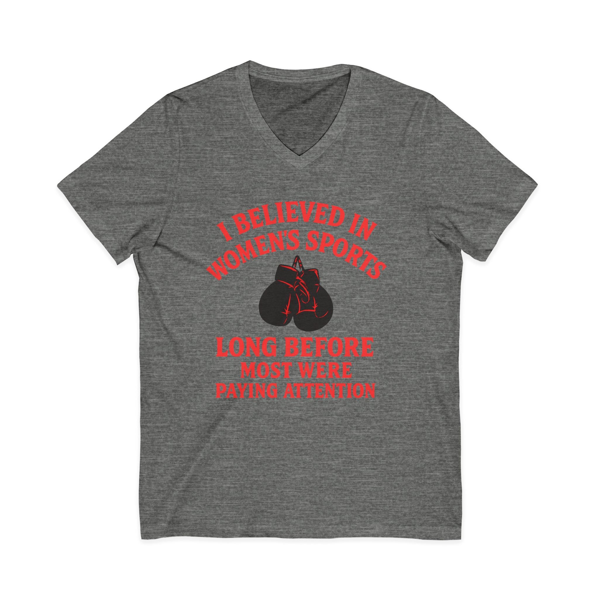 Empowerment V-Neck Tee - I Believed in Women's Sports