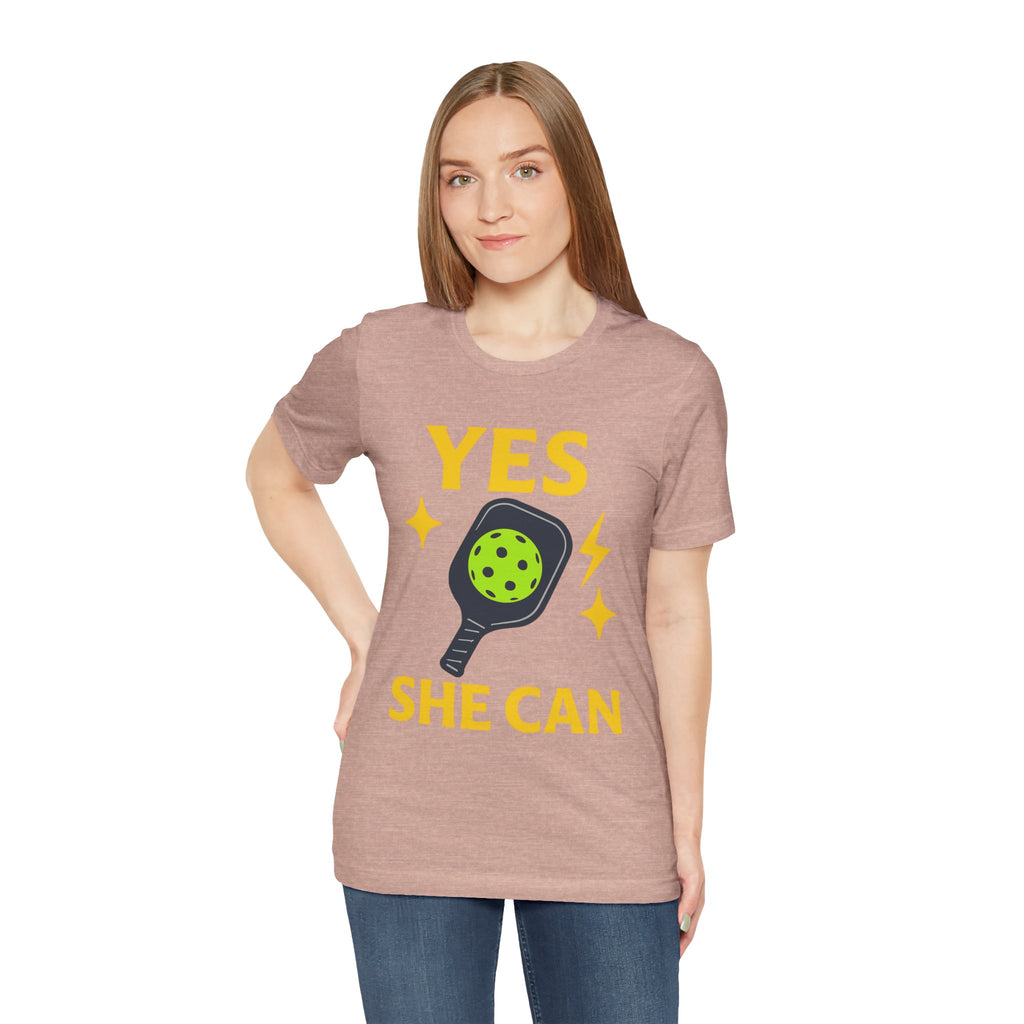 Yes, She Can Pickleball Unisex Tee