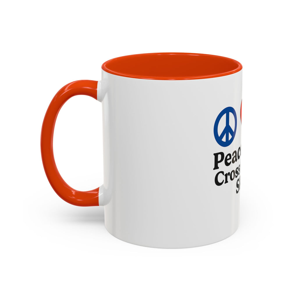 Peace, Love & Cross Country Skiing Mug