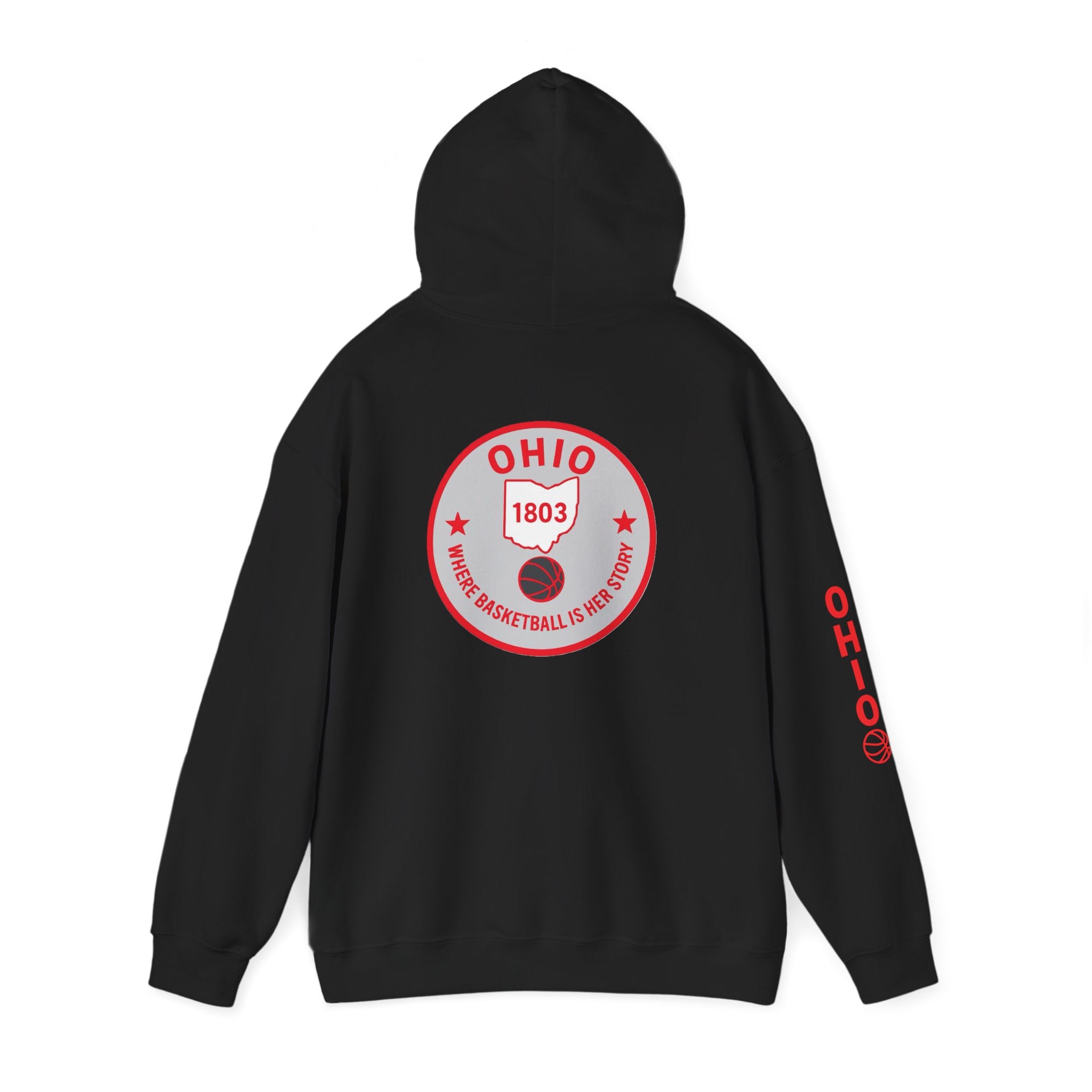 Ohio 1803 Basketball Logo Hoodie — State Pride Sports Pullover