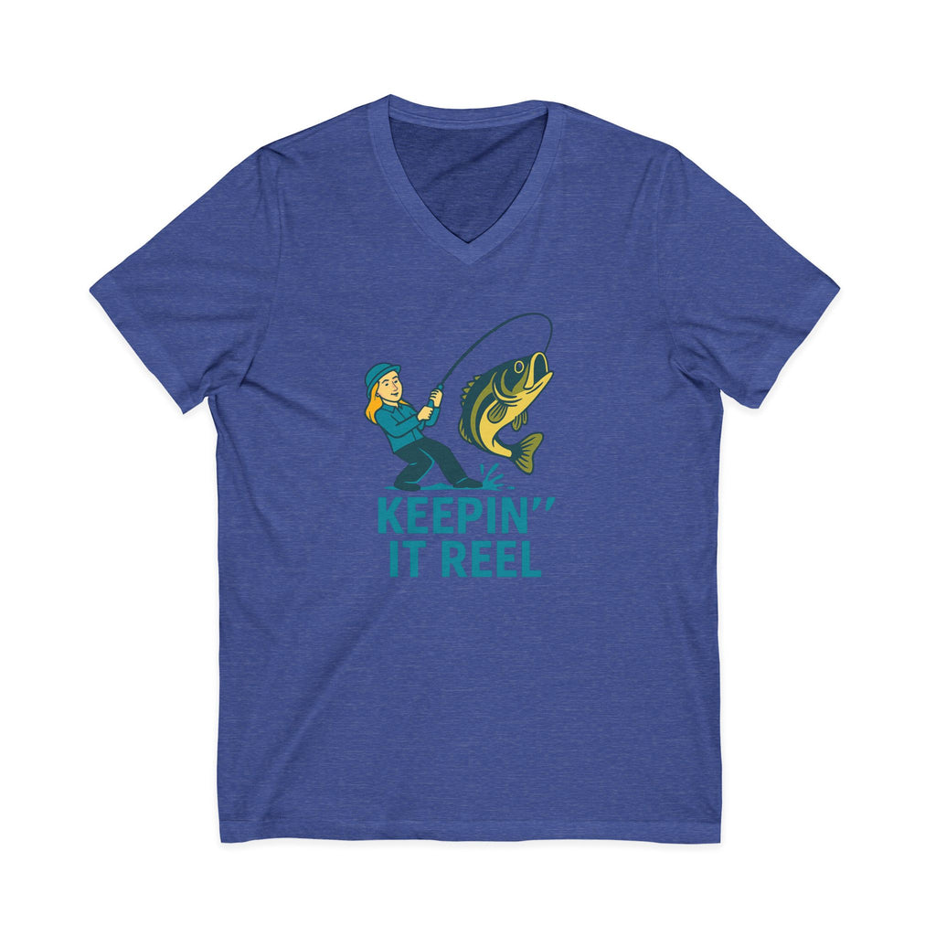 Fishing Humor V-Neck Tee - Keepin' It Reel