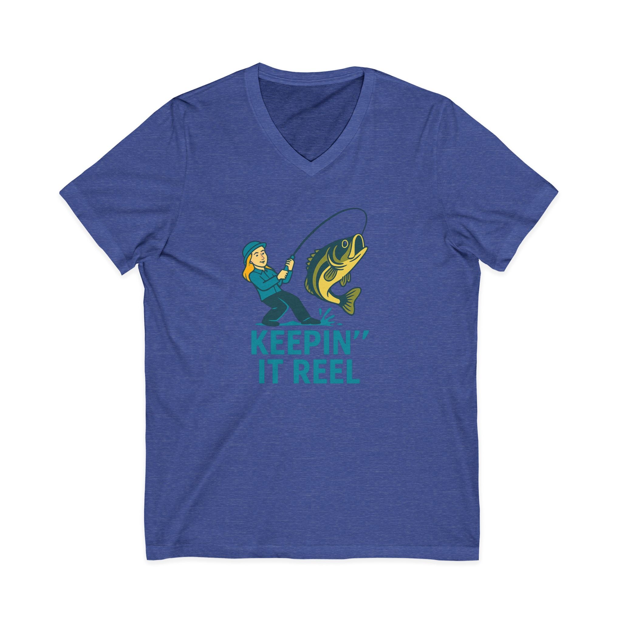 Fishing Humor V-Neck Tee - Keepin' It Reel