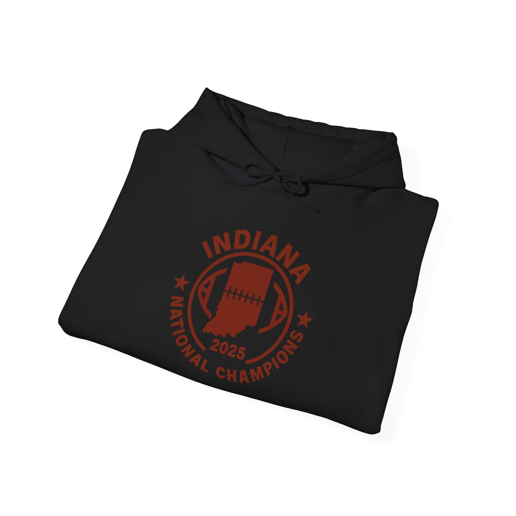 Indiana National Champions 2025 Hoodie — Retro Football Emblem