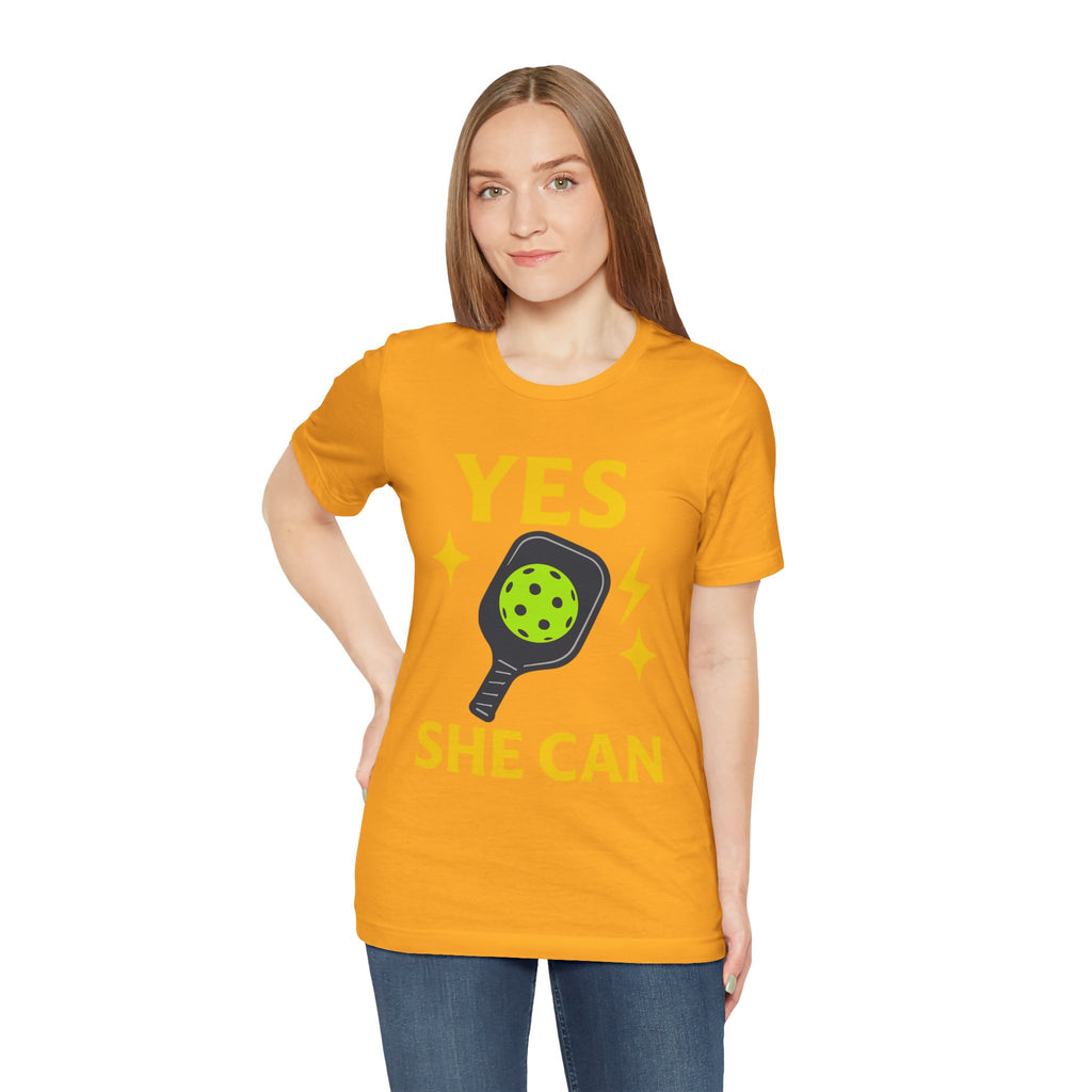 Yes, She Can Pickleball Unisex Tee