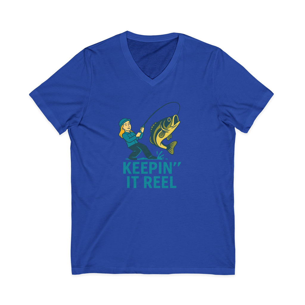 Fishing Humor V-Neck Tee - Keepin' It Reel