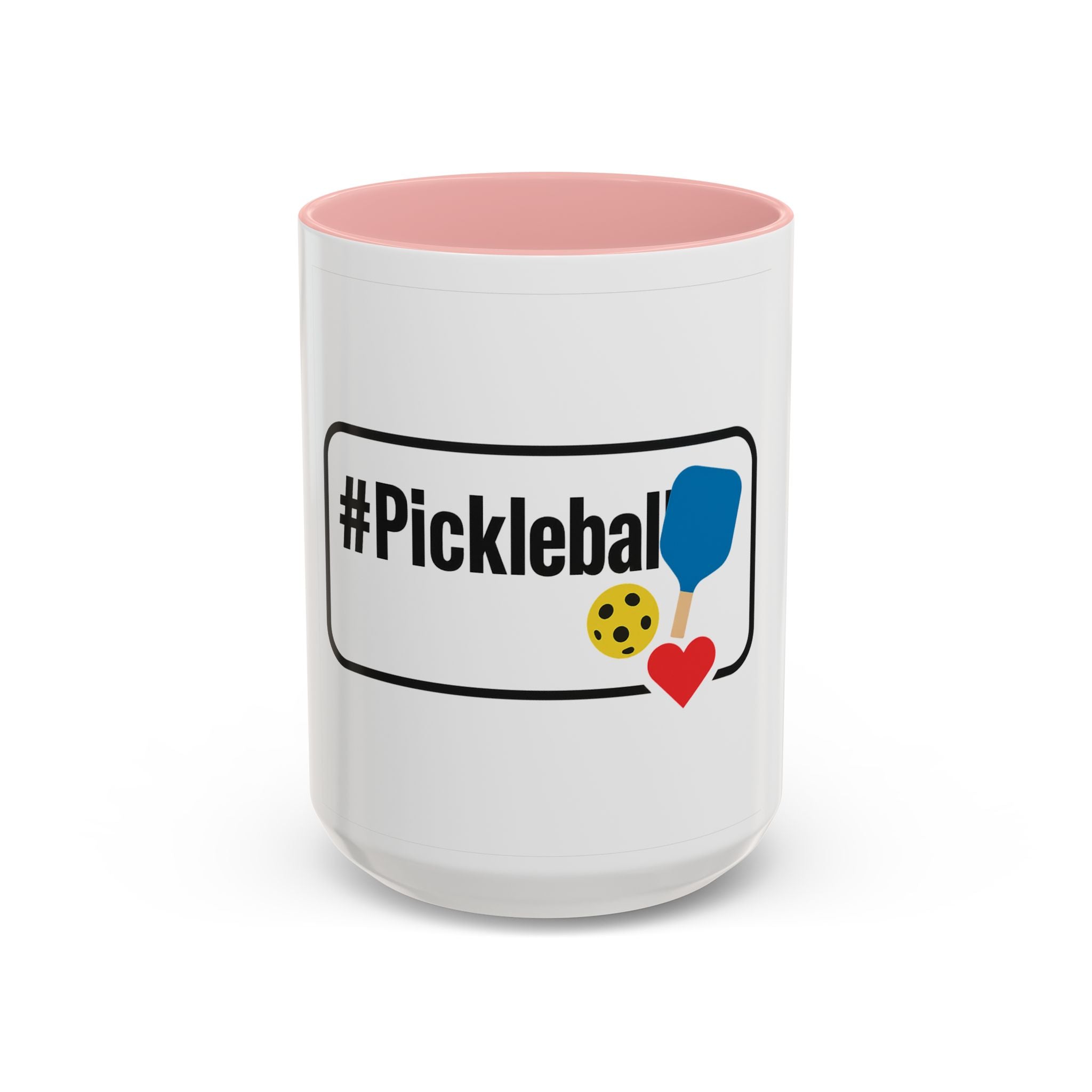 #Pickleball Accent Coffee Mug — Pickleball Paddle & Ball Design (11/15 oz)