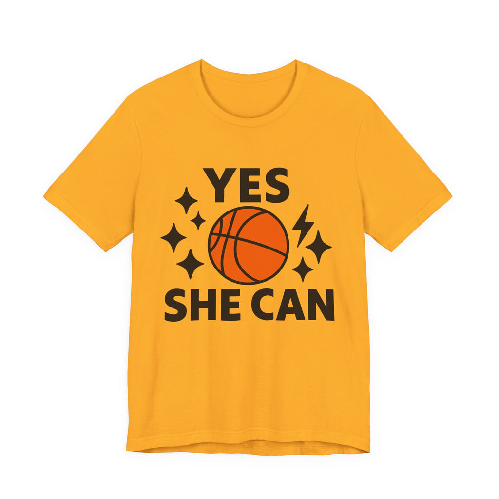 Yes, She Can Basketball Unisex Tee