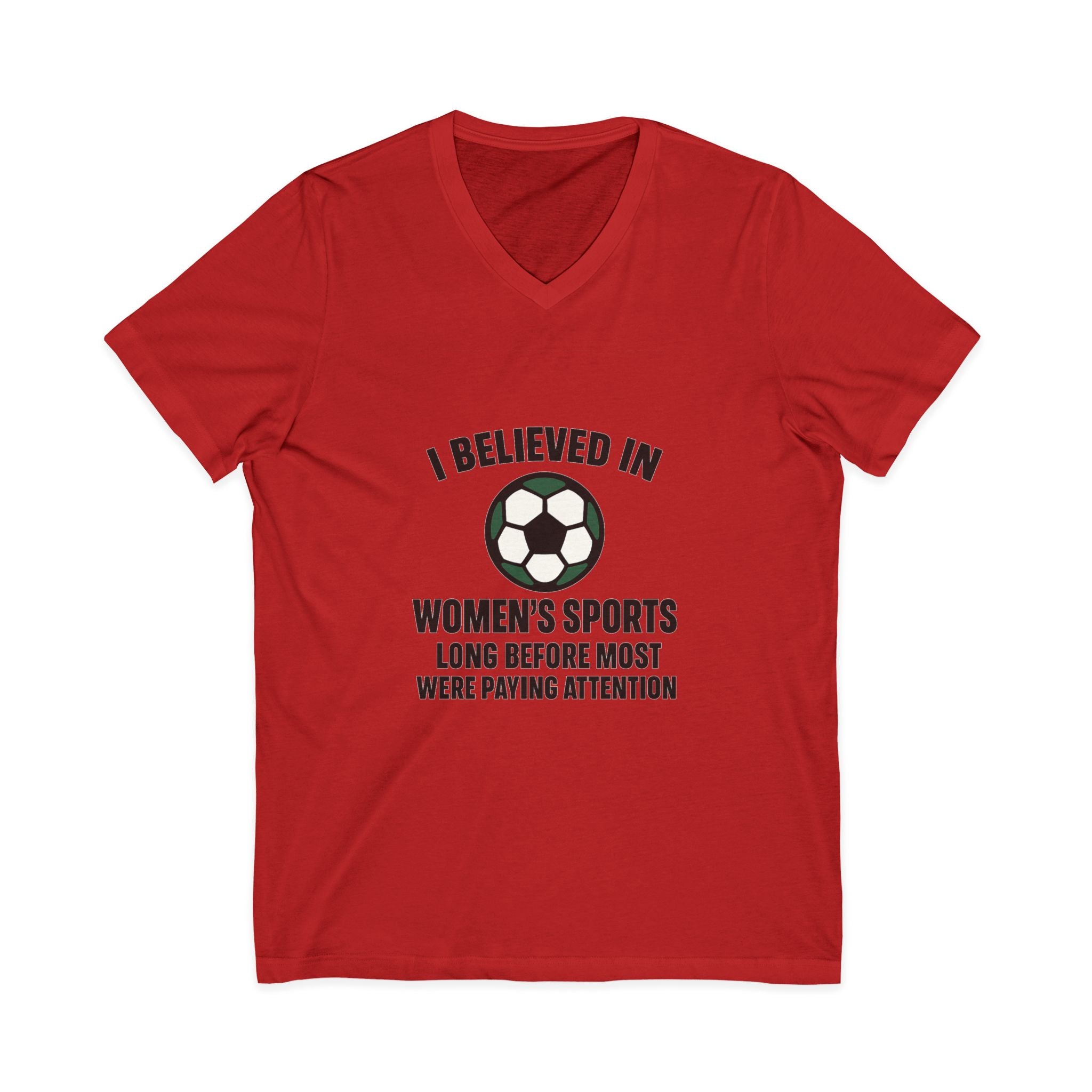 "I Believed in Women's Sports" Short Sleeve V-Neck Tee