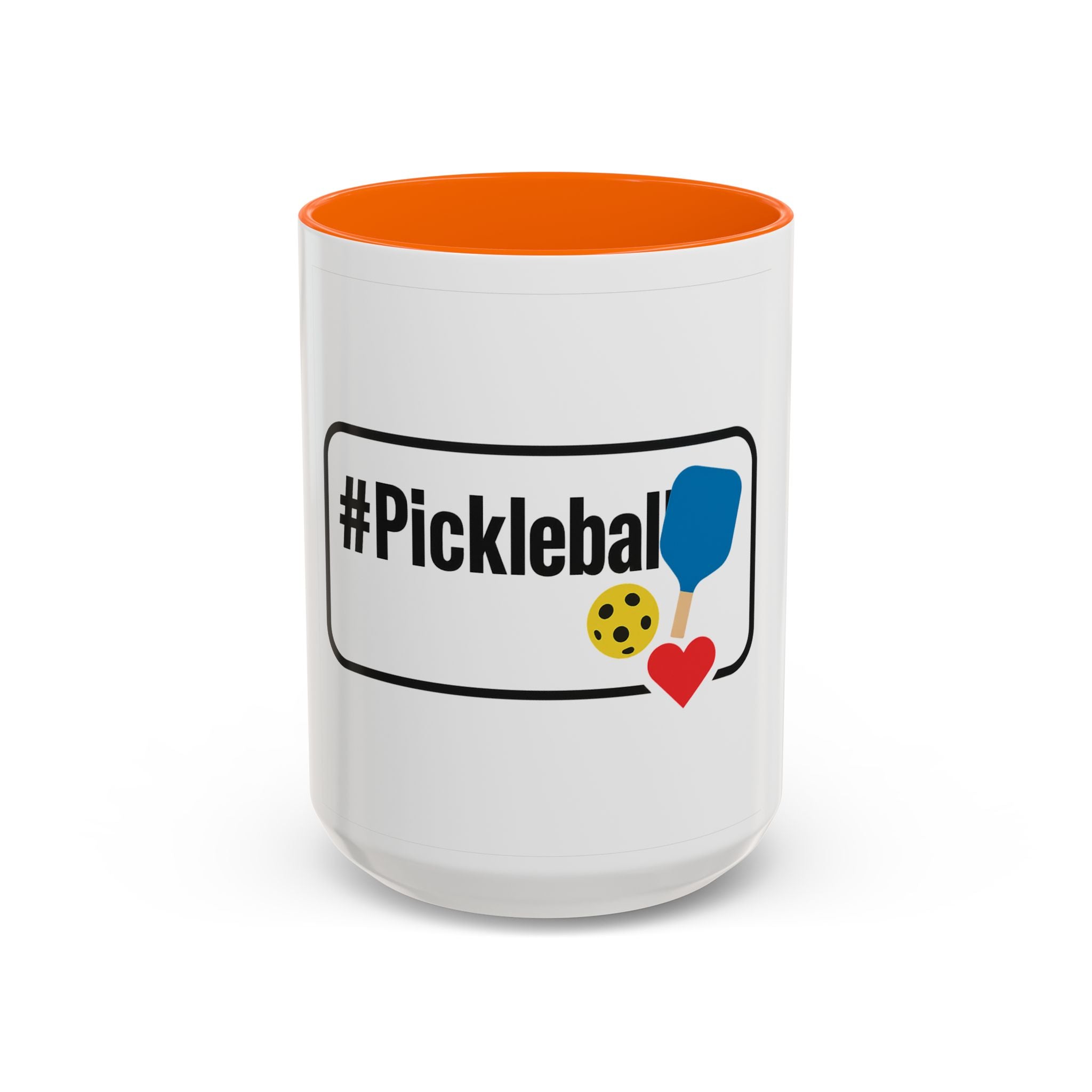 #Pickleball Accent Coffee Mug — Pickleball Paddle & Ball Design (11/15 oz)
