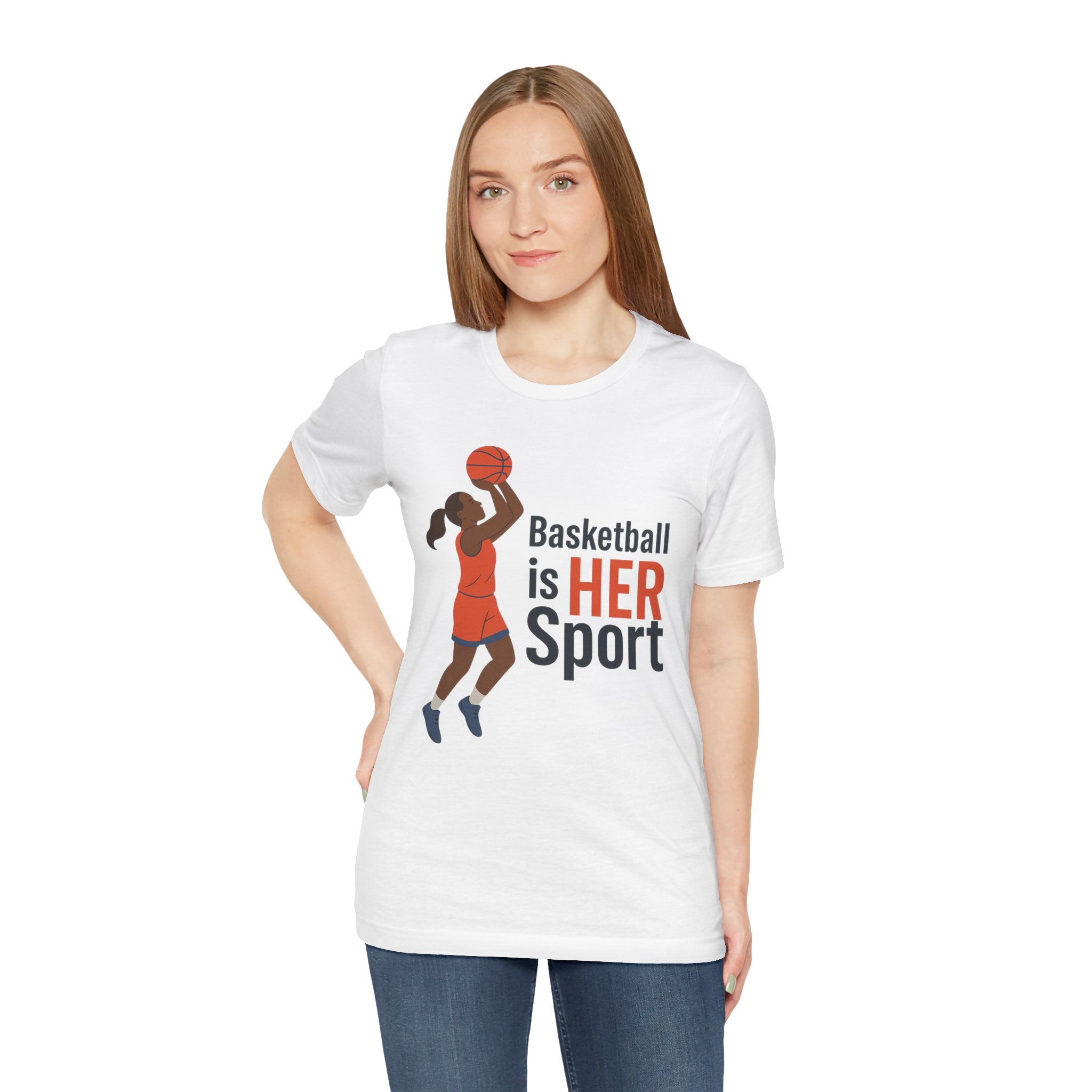 Unisex Sports Tee - Basketball Is Her Sport