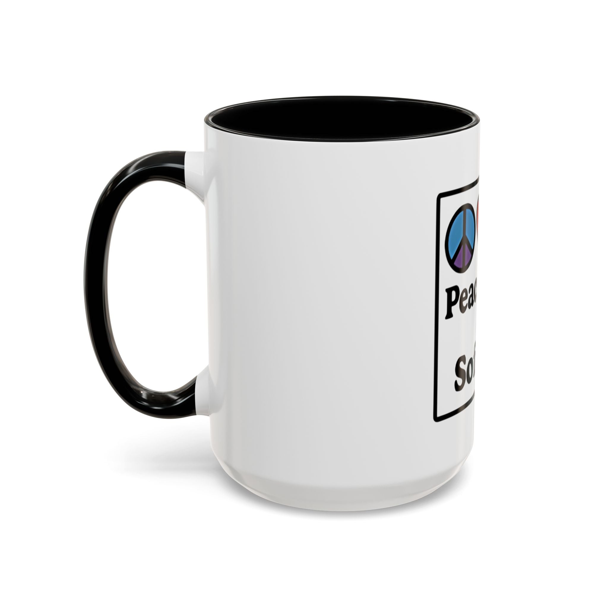 Peace Love Softball Coffee Mug, Sporty Mug for Softball Fans