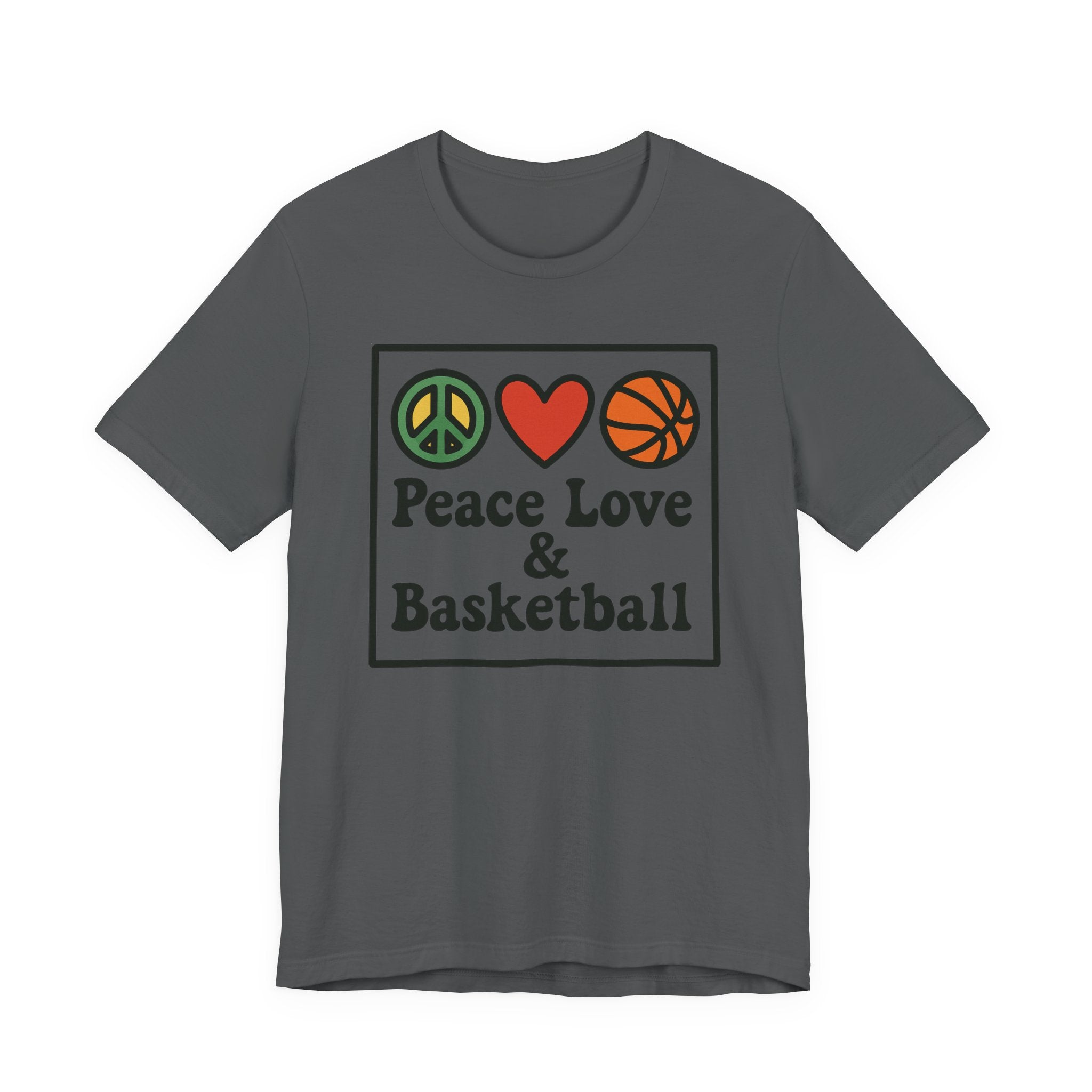 Peace, Love & Basketball Tee for Sports Lovers