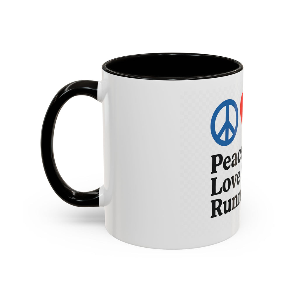 Peace Love & Running Motivational Mug