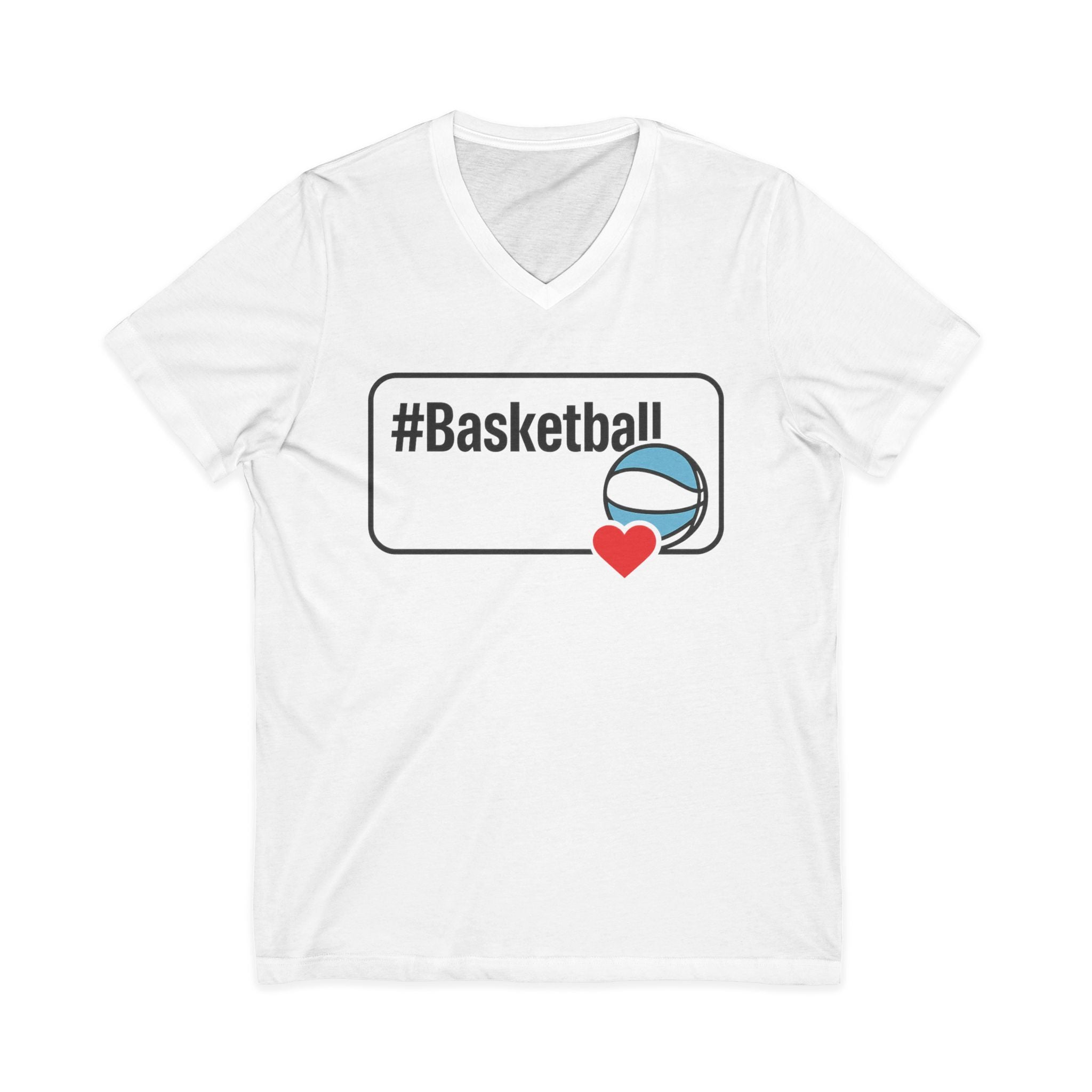 Basketball Love V-Neck Tee for Sport Enthusiasts