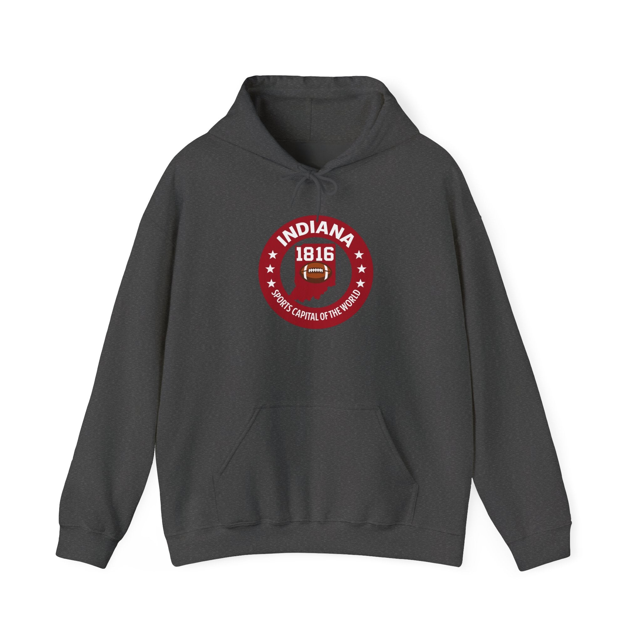 Indiana 1816 Hoodie — State Seal Retro College Sweatshirt