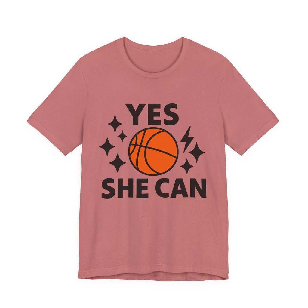 Yes, She Can Basketball Unisex Tee