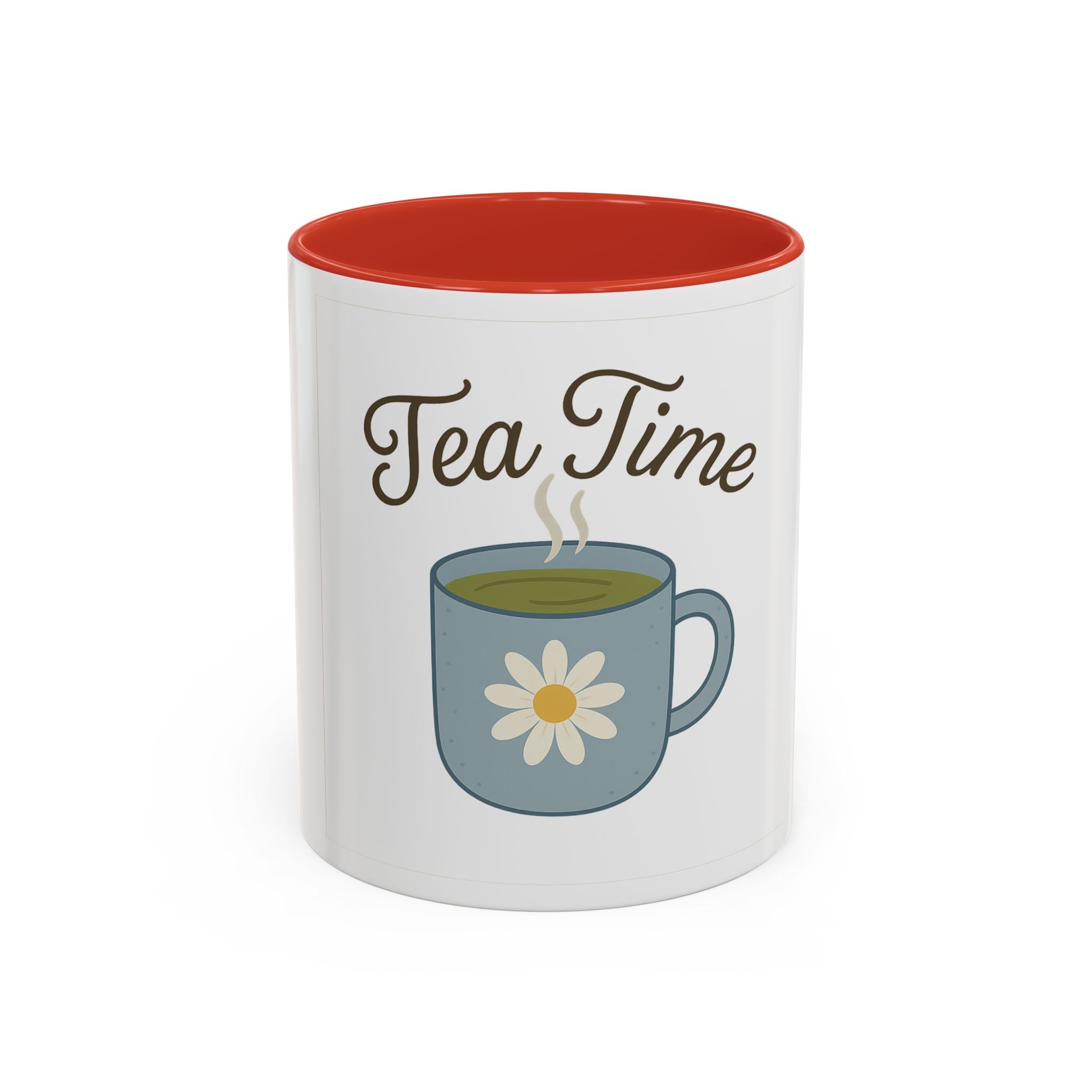 Tea Time Accent Mug – Floral Daisy Tea Cup (11oz & 15oz)
