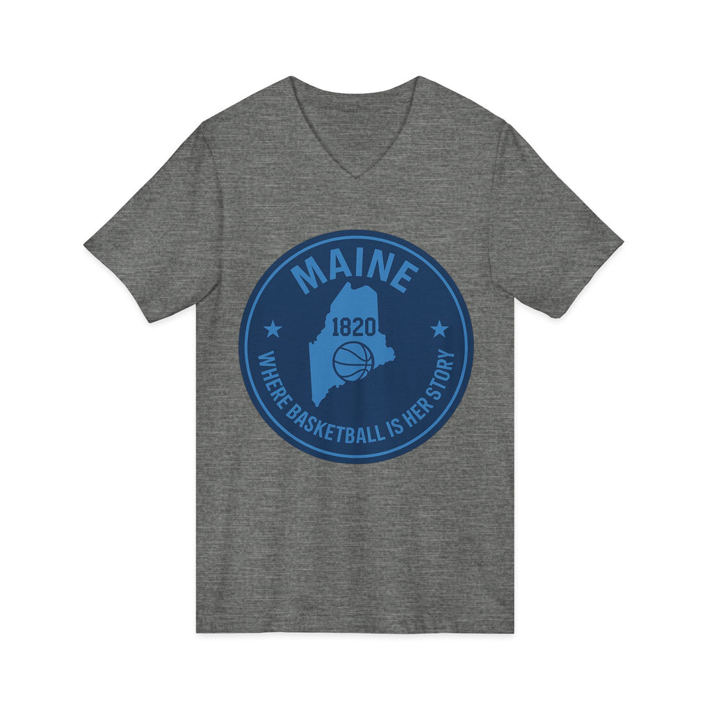 Maine Basketball Heritage V-Neck Tee