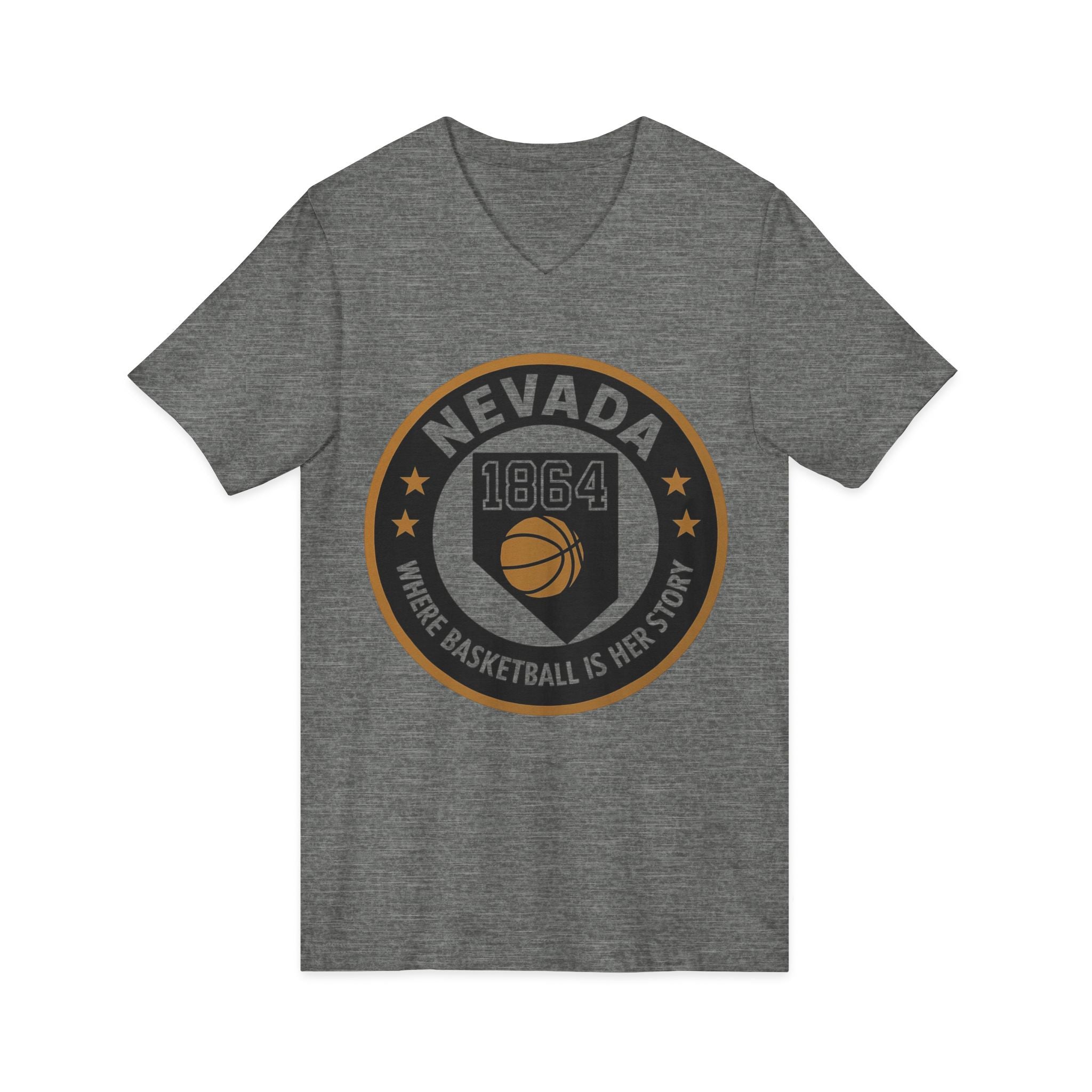 Nevada Basketball V-Neck Tee - Celebrate Your Love for the Game!