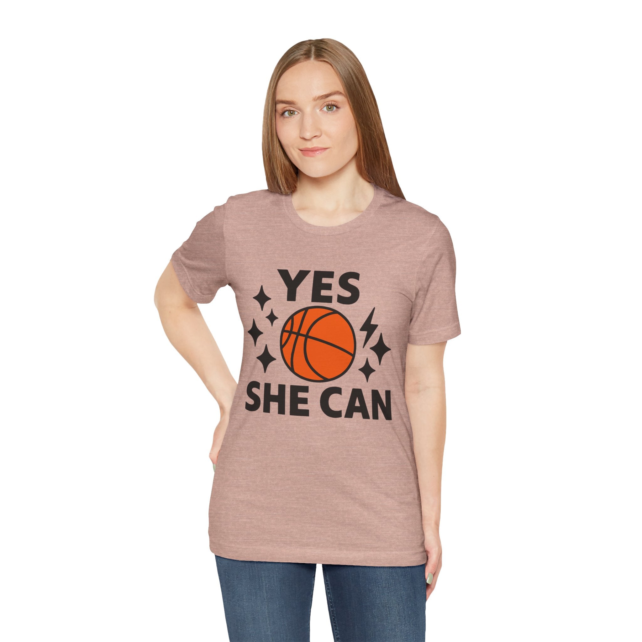 Yes, She Can Basketball Unisex Tee