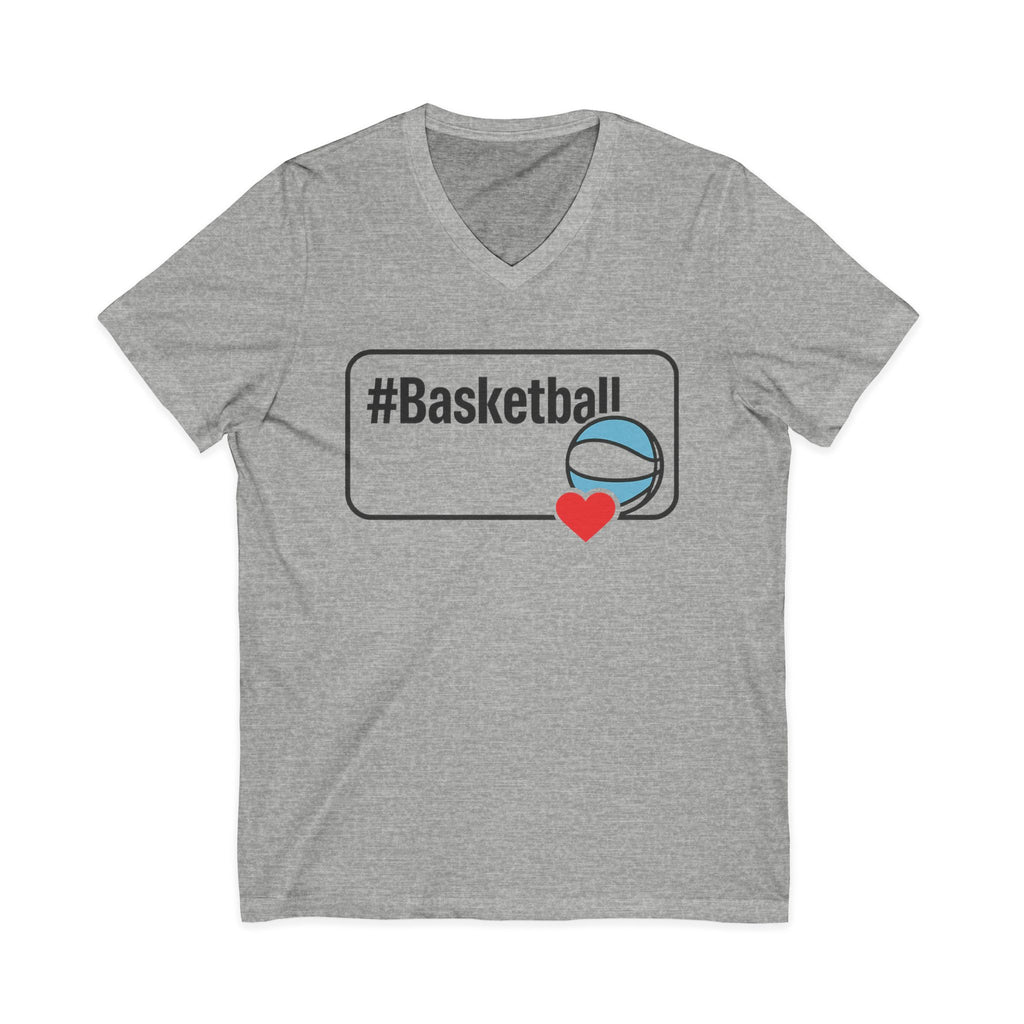 Basketball Love V-Neck Tee for Sport Enthusiasts