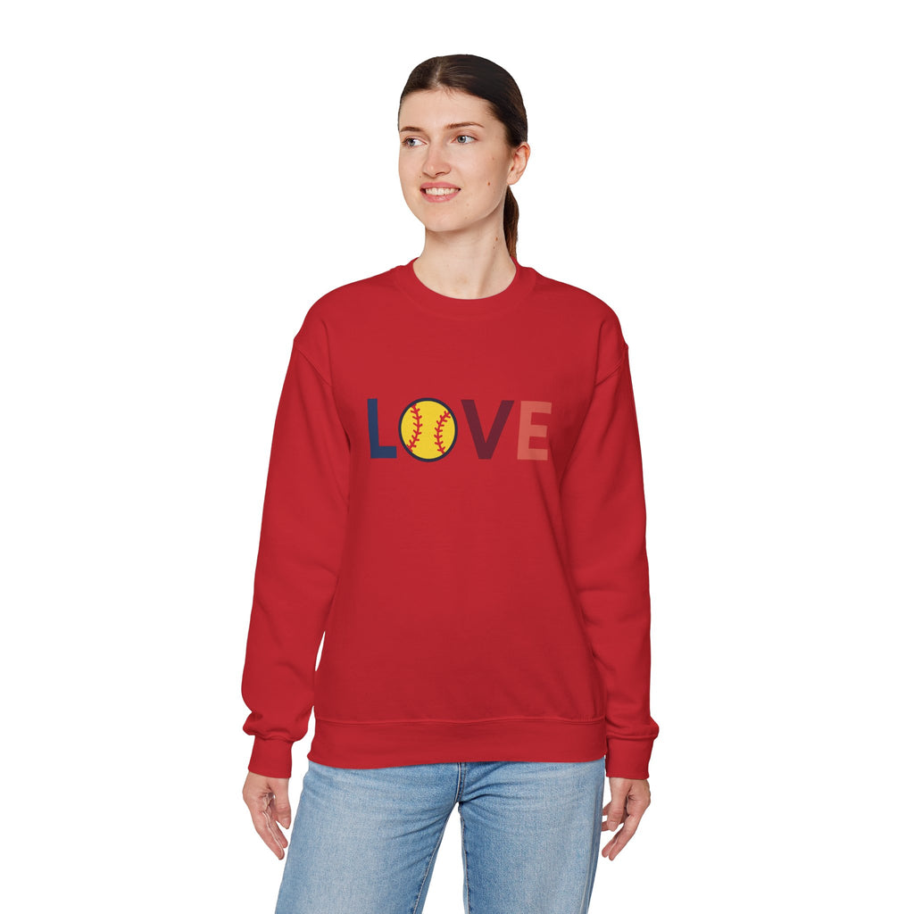 Love Baseball Crewneck Sweatshirt
