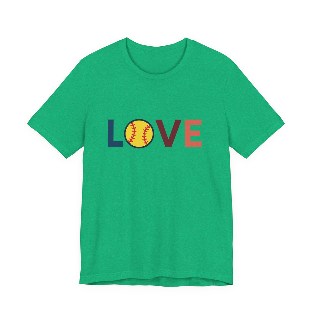 Softball Love Tee, Unisex T-Shirt, Gift for Sports Lovers