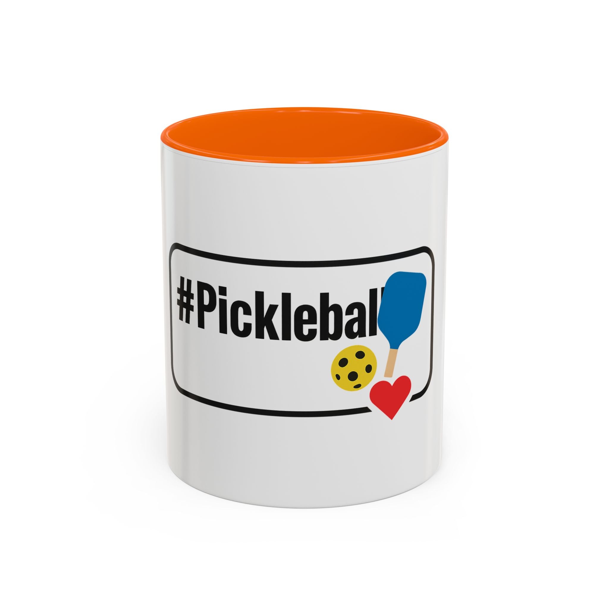 #Pickleball Accent Coffee Mug — Pickleball Paddle & Ball Design (11/15 oz)