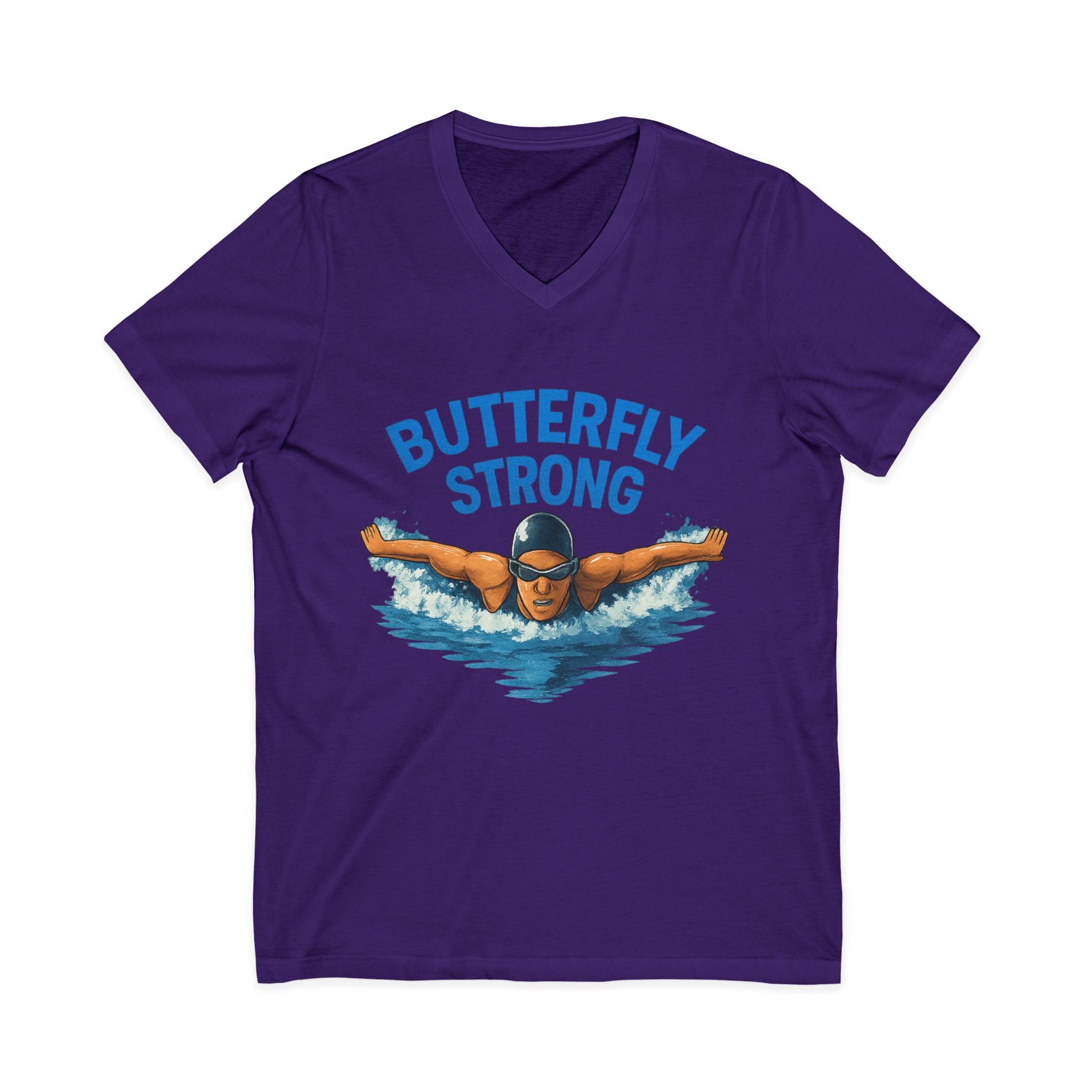 Butterfly Strong V-Neck Tee for Swimmers