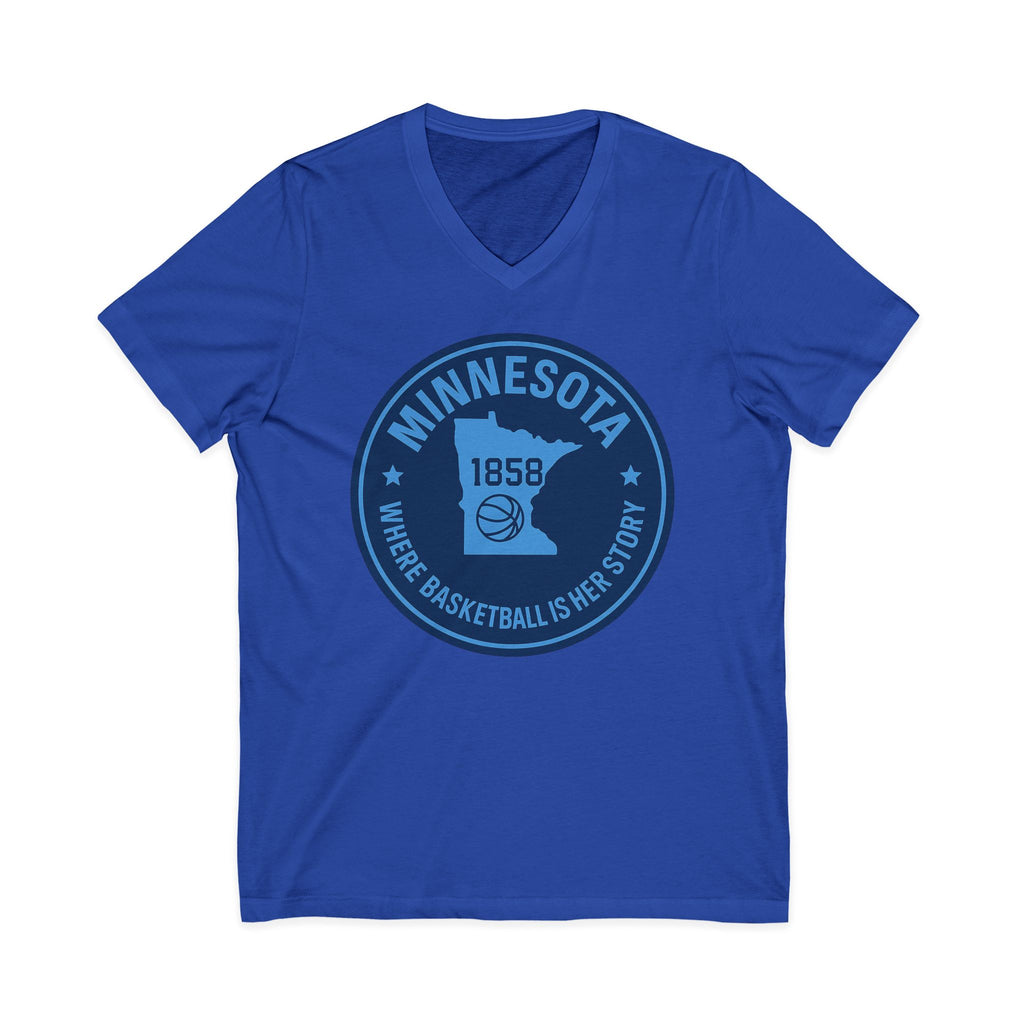 Minnesota Basketball V-Neck Tee - Unisex Short Sleeve Shirt