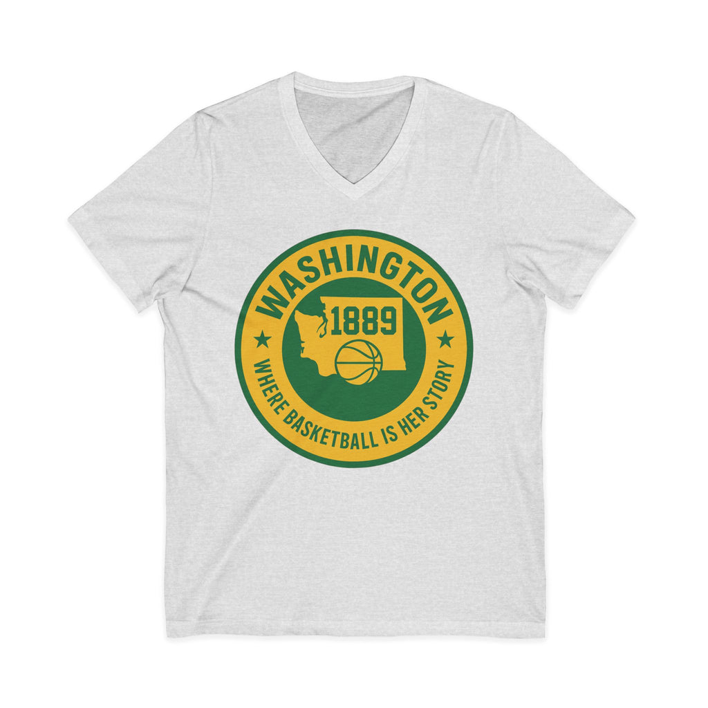 Washington Basketball V-Neck Tee - Celebrate Her Story
