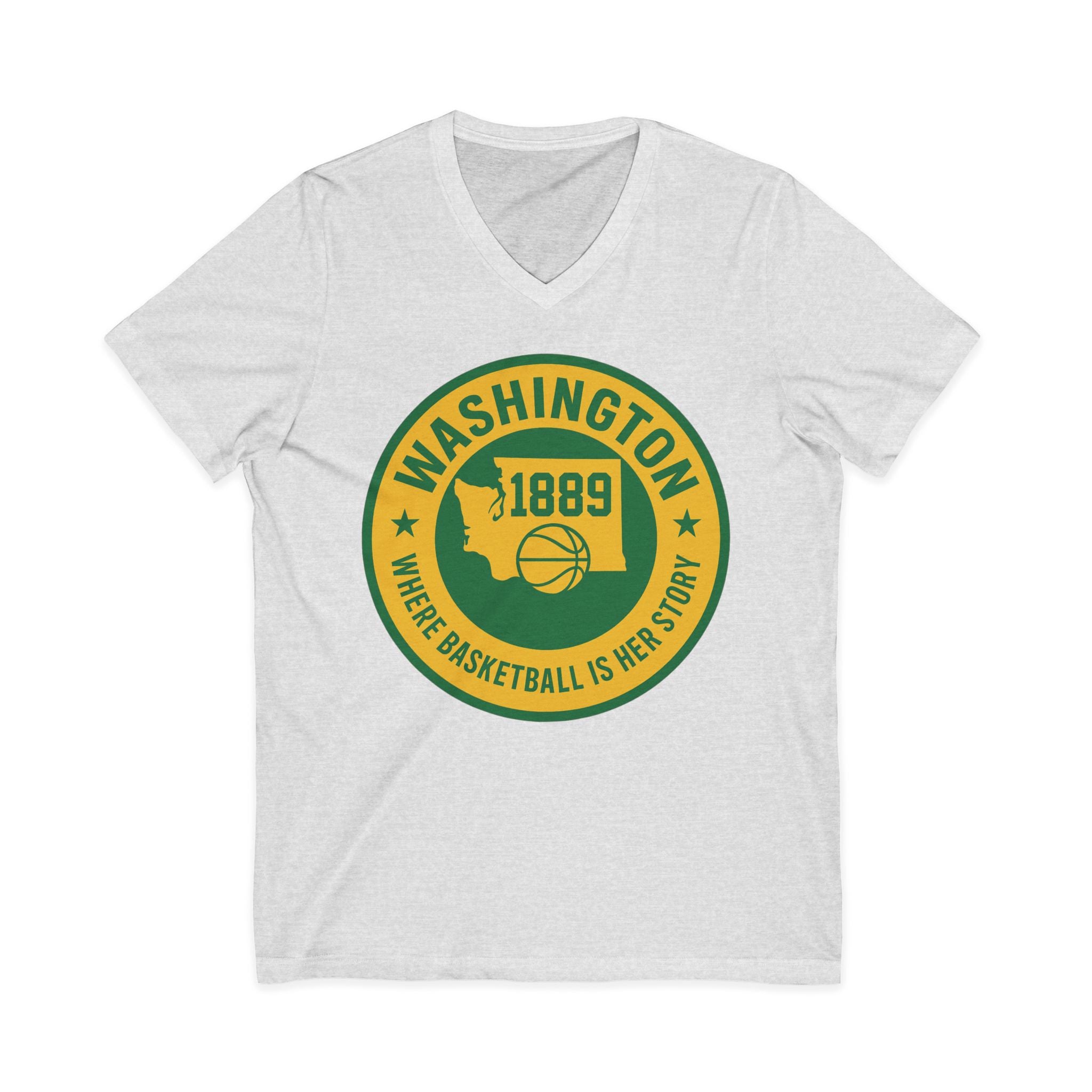 Washington Basketball V-Neck Tee - Celebrate Her Story