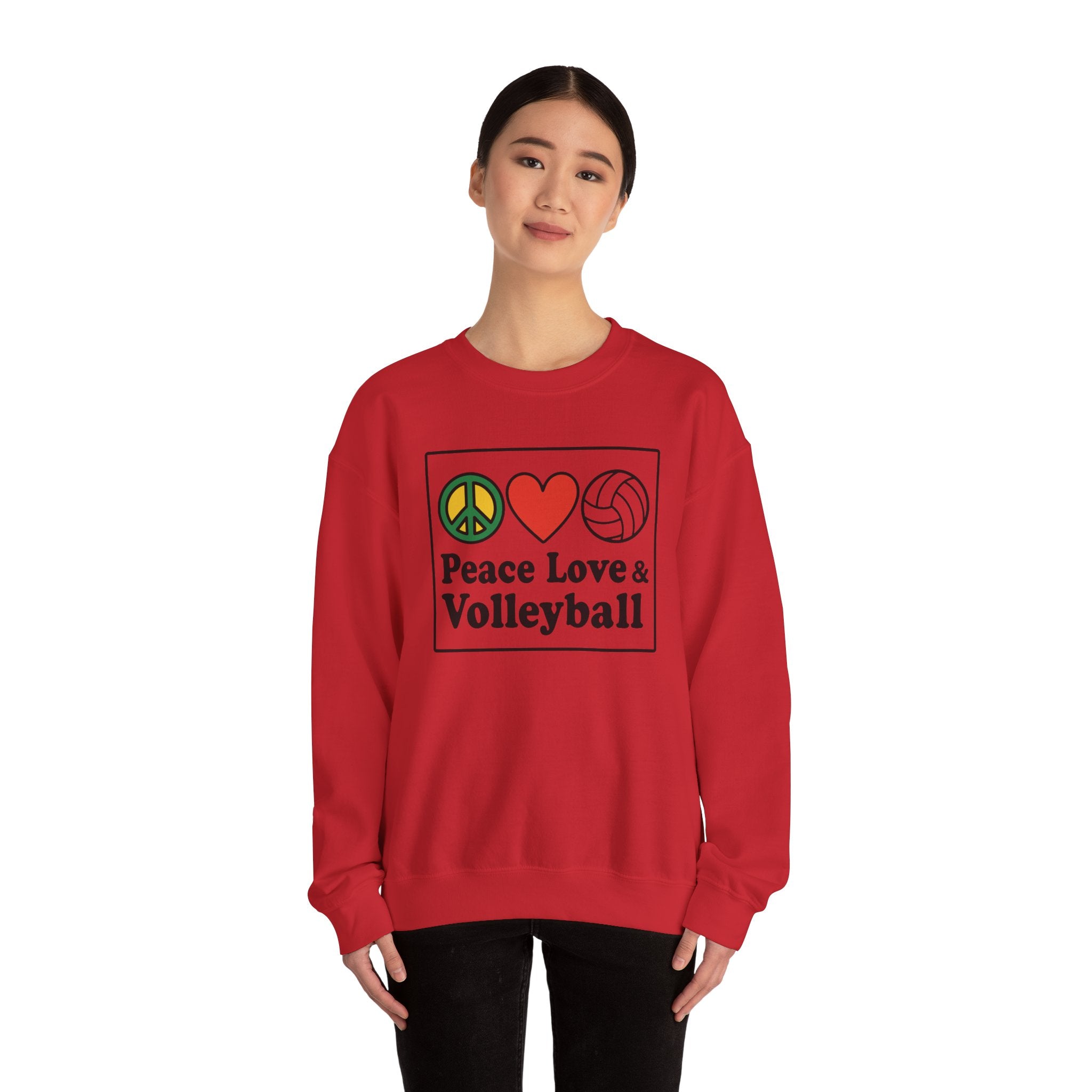 Peace Love Volleyball Crewneck Sweatshirt