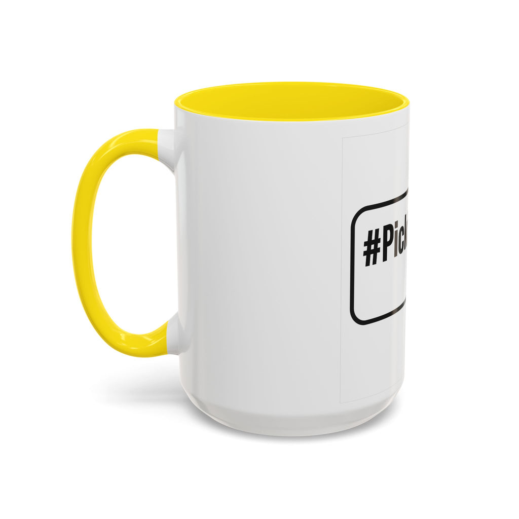 #Pickleball Accent Coffee Mug — Pickleball Paddle & Ball Design (11/15 oz)