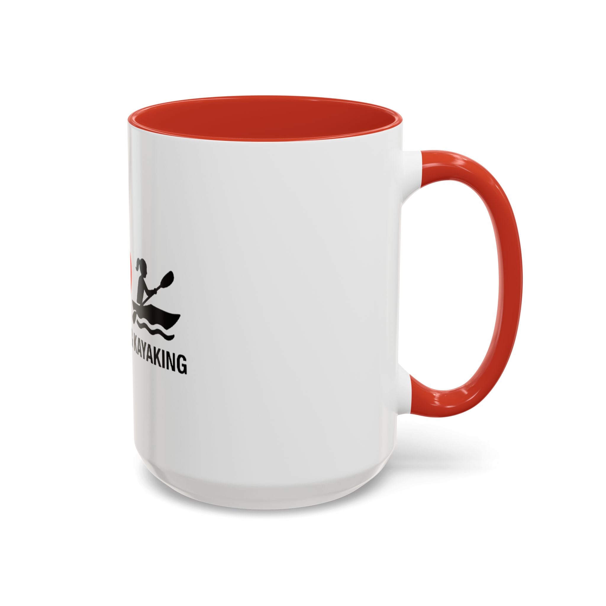 Peace Love & Kayaking Accent Coffee Mug — Kayaker Gift, 11/15oz