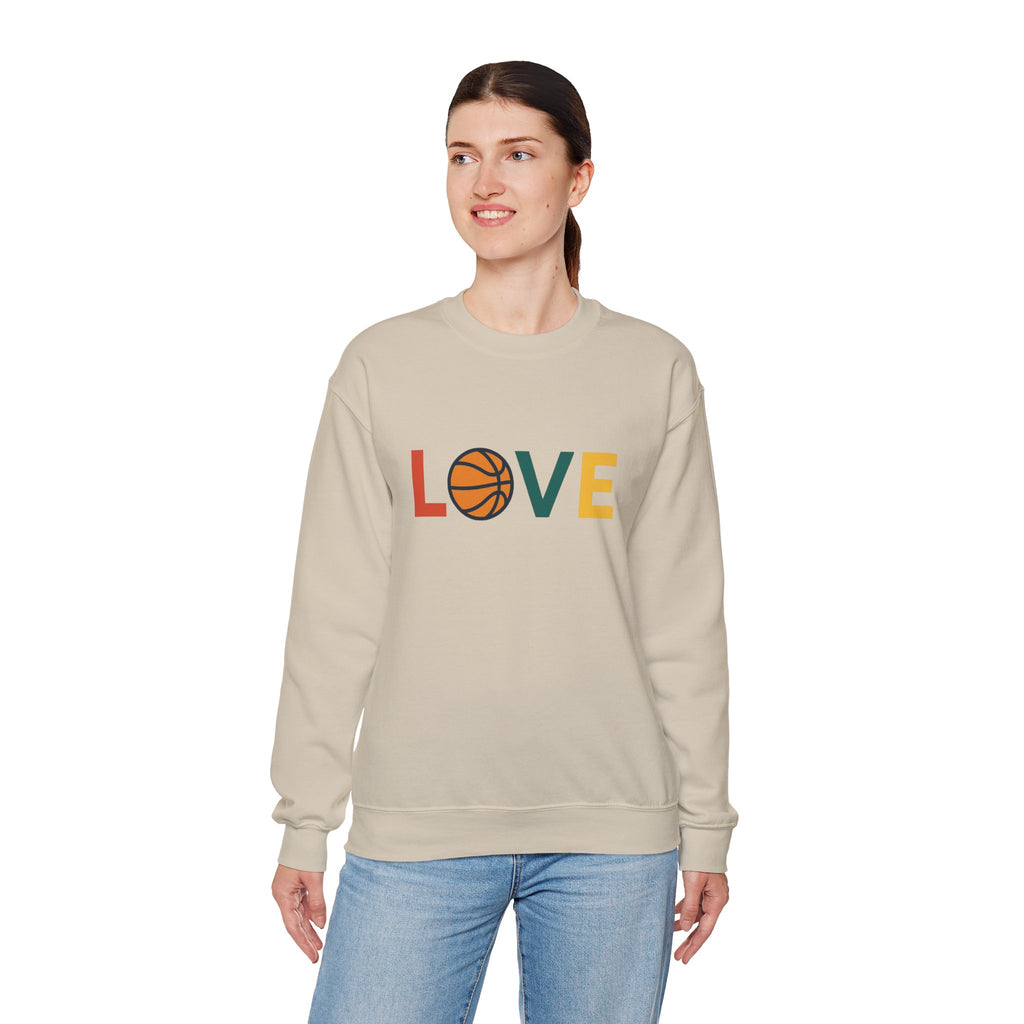 Love Basketball Sweatshirt, Unisex Crewneck