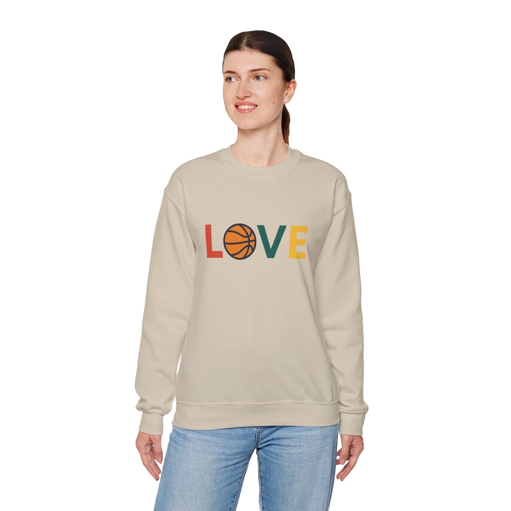 Love Basketball Sweatshirt, Unisex Crewneck