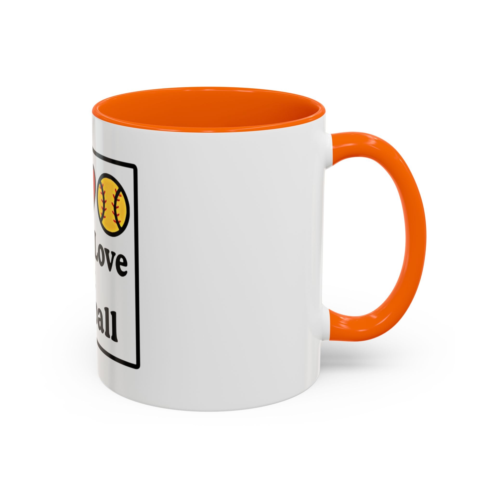 Peace Love Softball Coffee Mug, Sporty Mug for Softball Fans