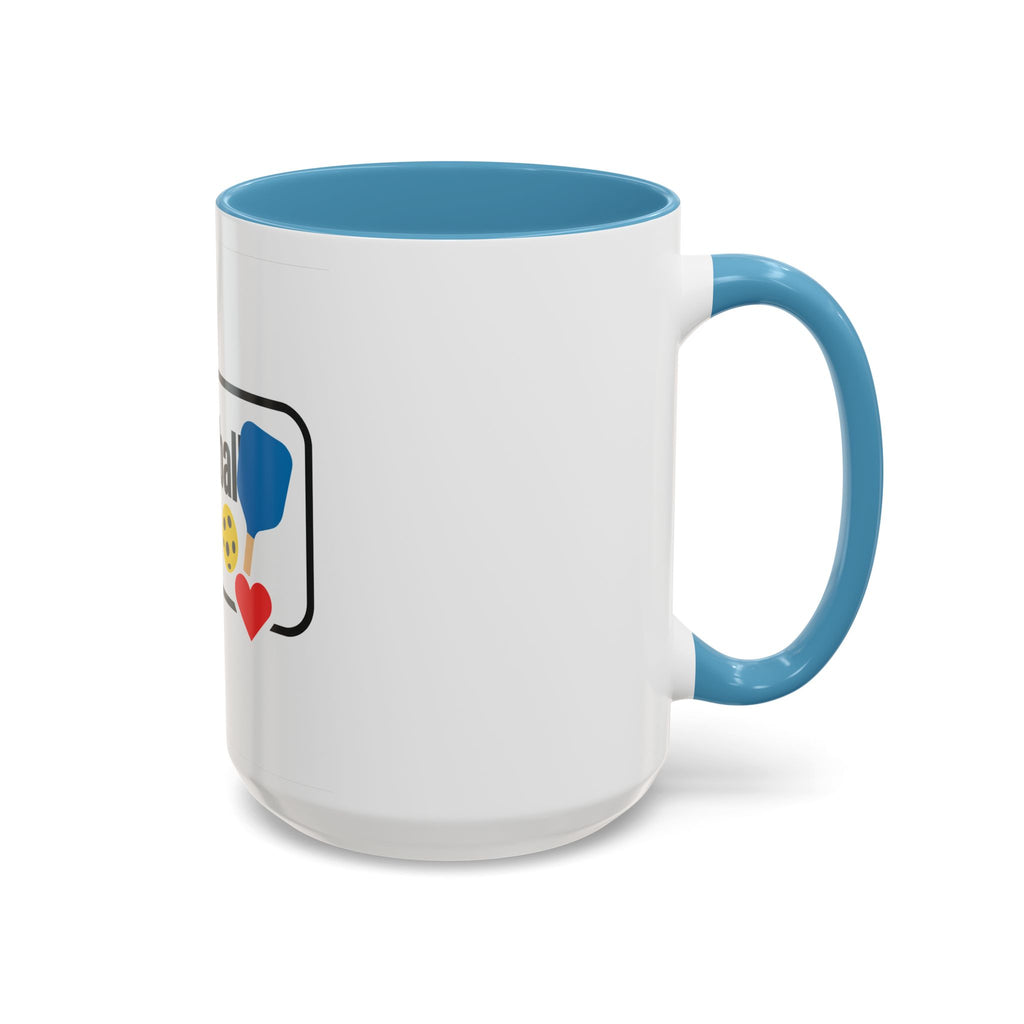 #Pickleball Accent Coffee Mug — Pickleball Paddle & Ball Design (11/15 oz)