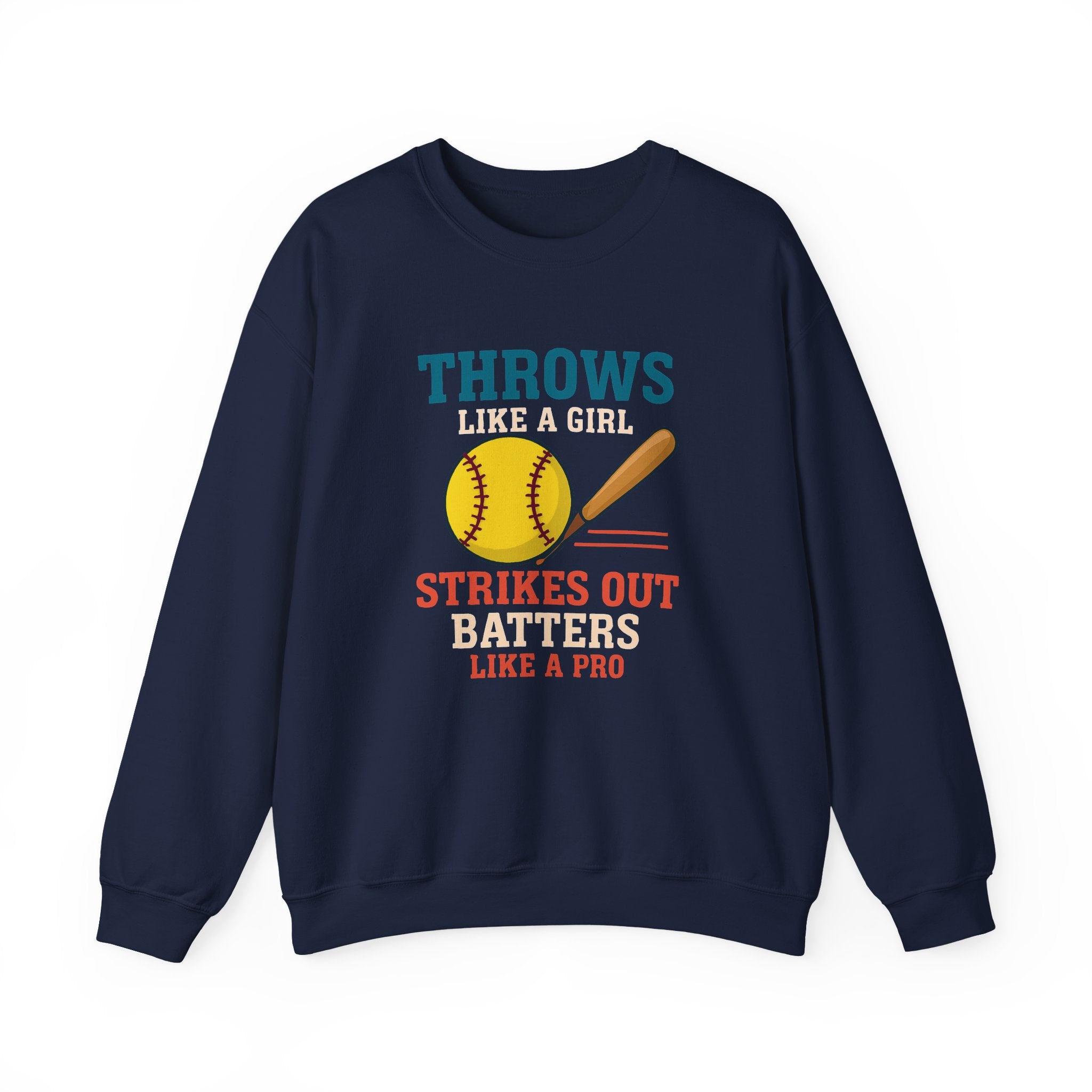 Softball Inspired Crewneck Sweatshirt
