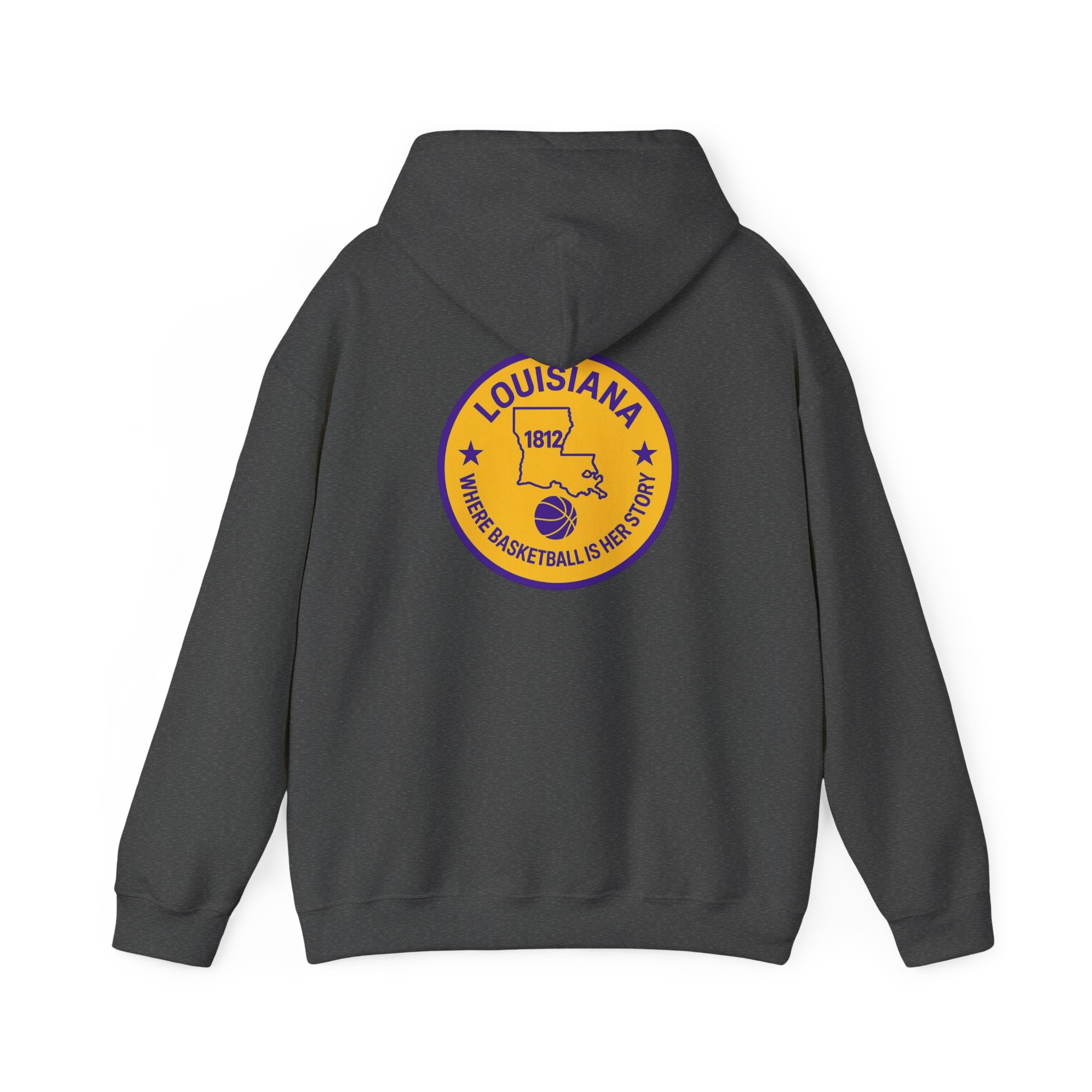Louisiana Basketball State Emblem Hoodie — Retro Pelican State Logo