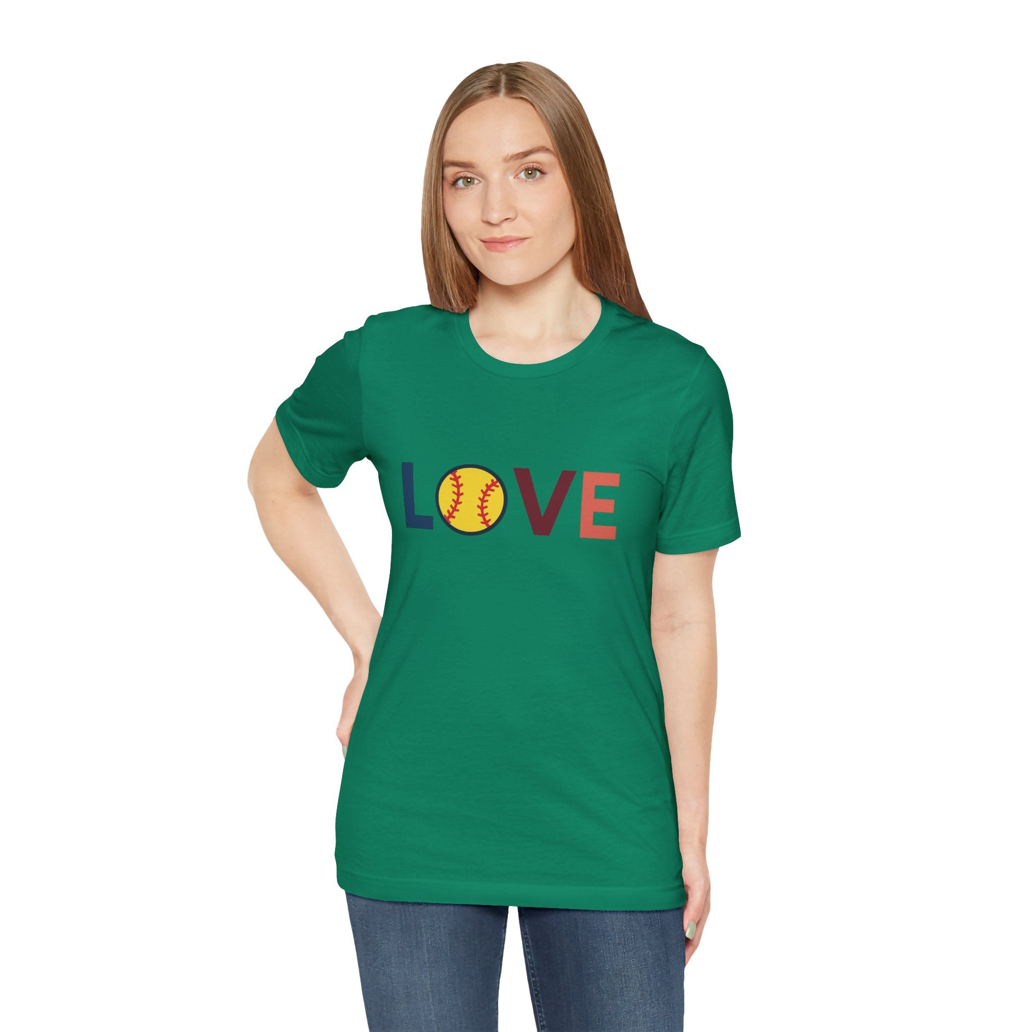 Softball Love Tee, Unisex T-Shirt, Gift for Sports Lovers