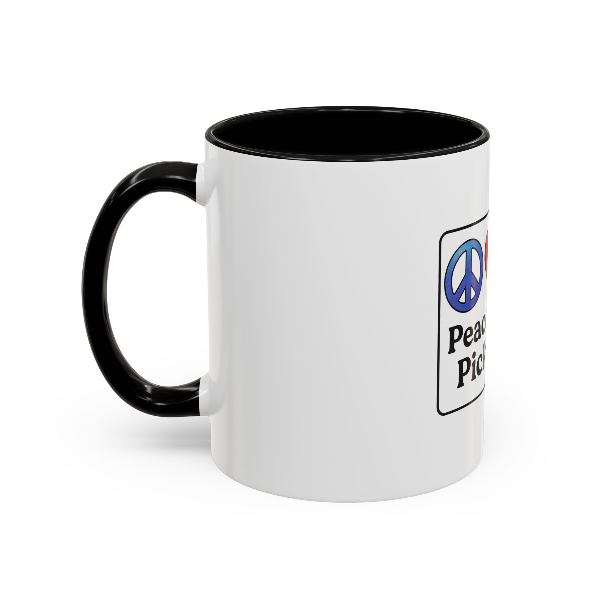 Peace Love & Pickleball Accent Mug