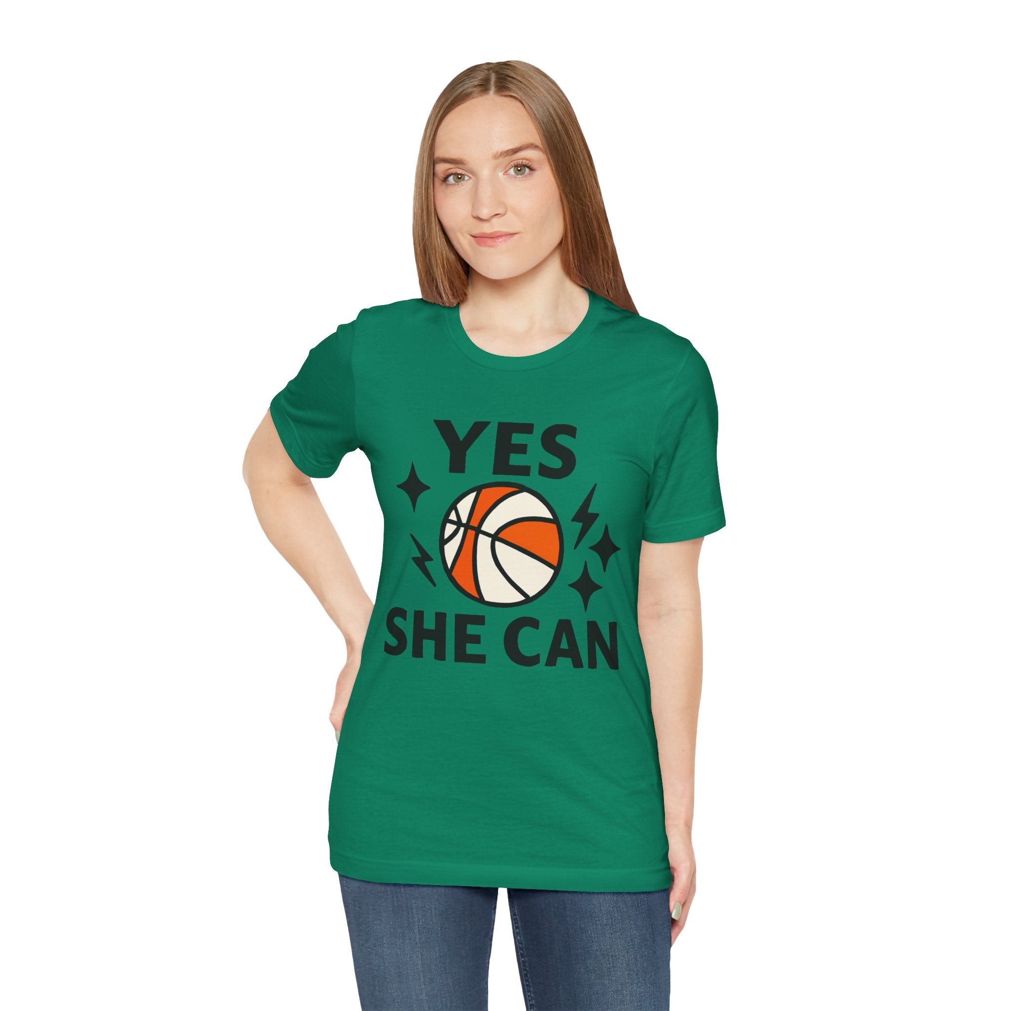 Yes, She Can Basketball Unisex Tee