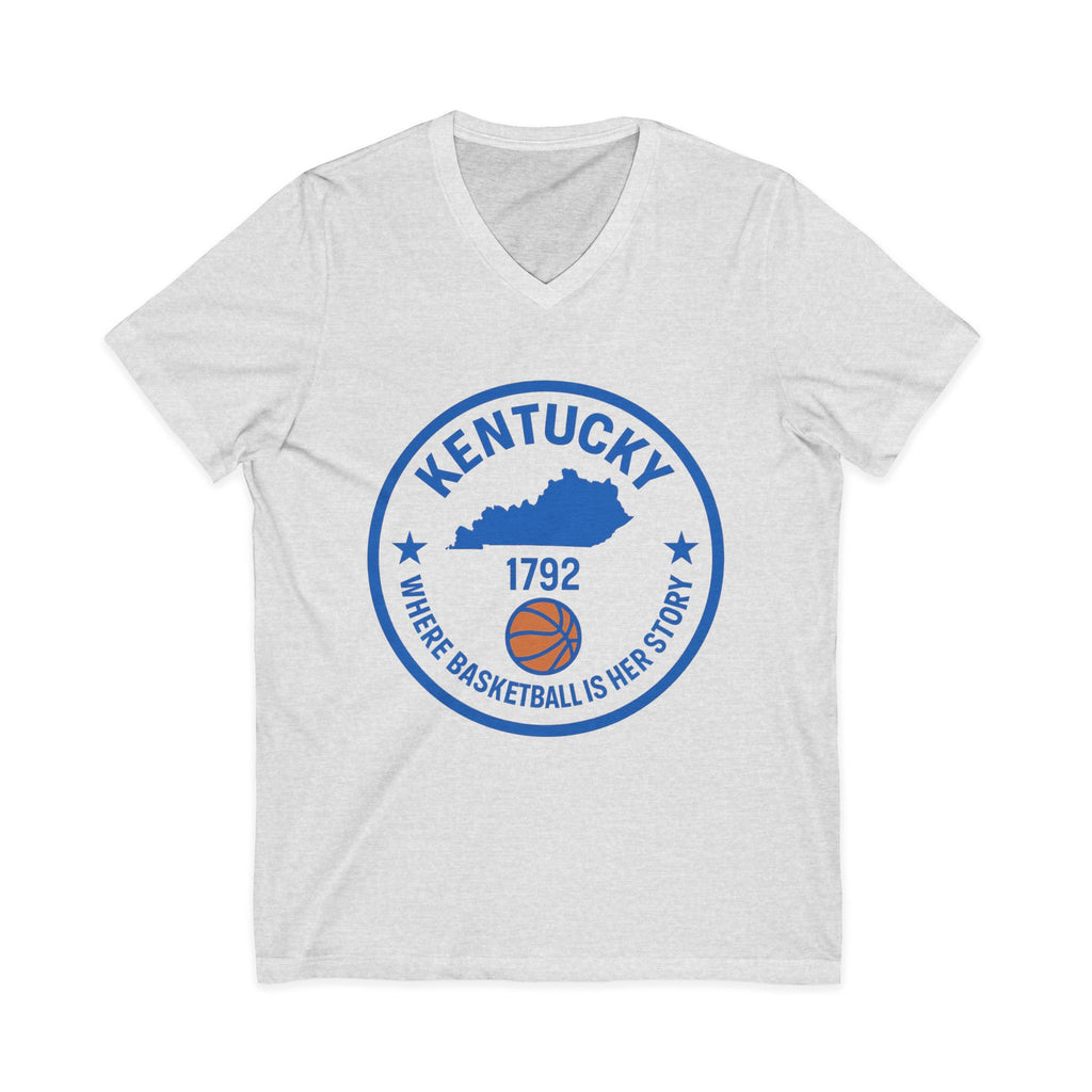 Kentucky Basketball Tee — 'Where Basketball Is Her Story' V-Neck