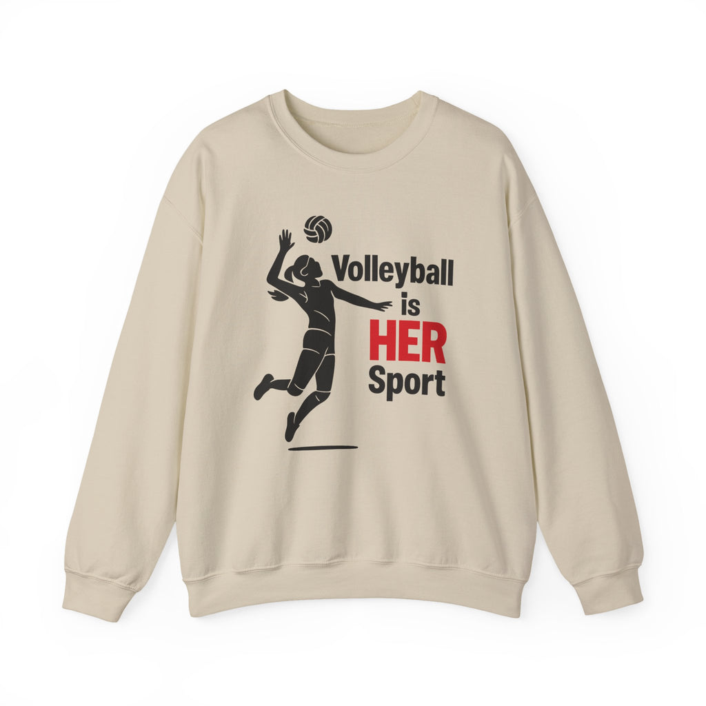 Volleyball Is Her Sport Sweatshirt, Unisex Crewneck