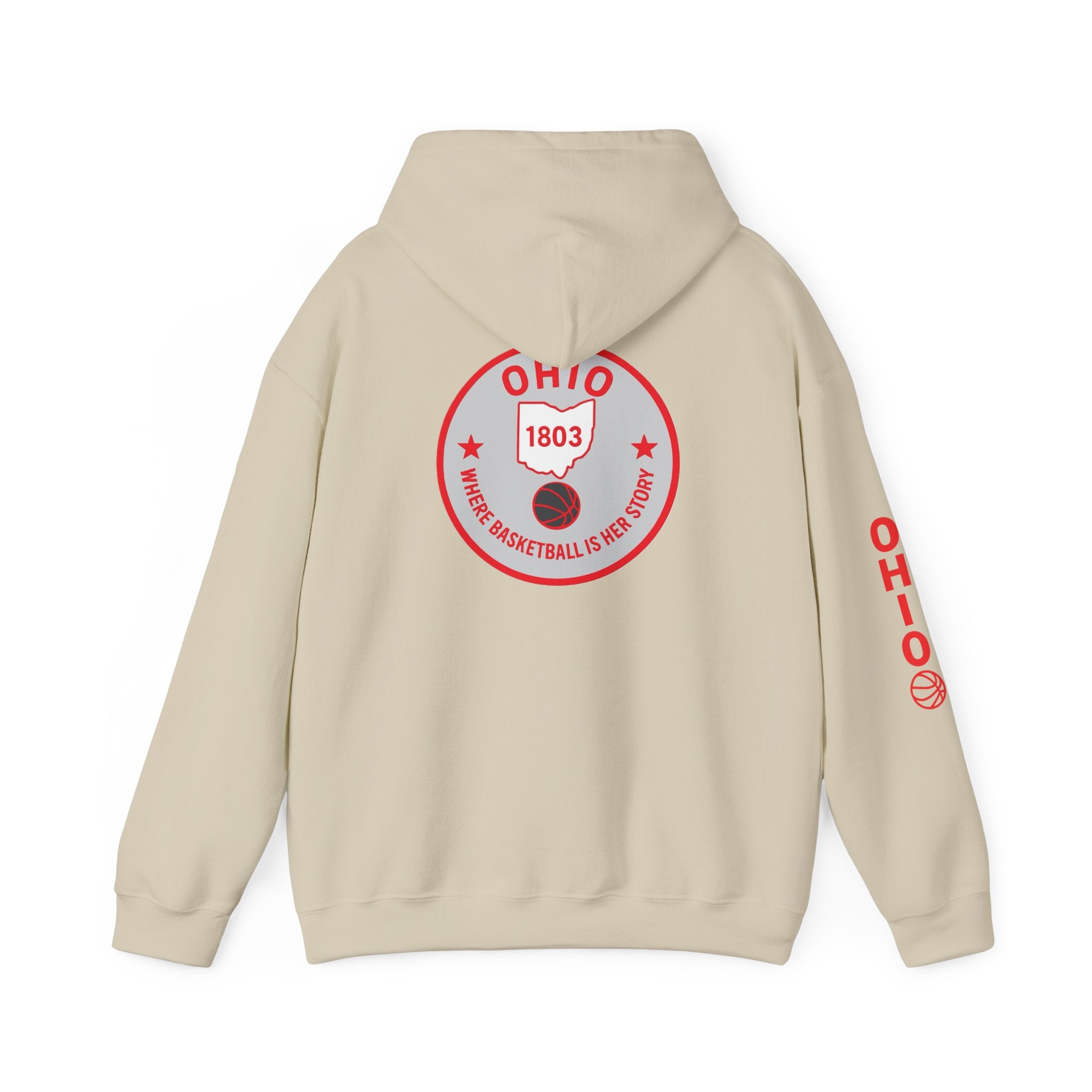 Ohio 1803 Basketball Logo Hoodie — State Pride Sports Pullover