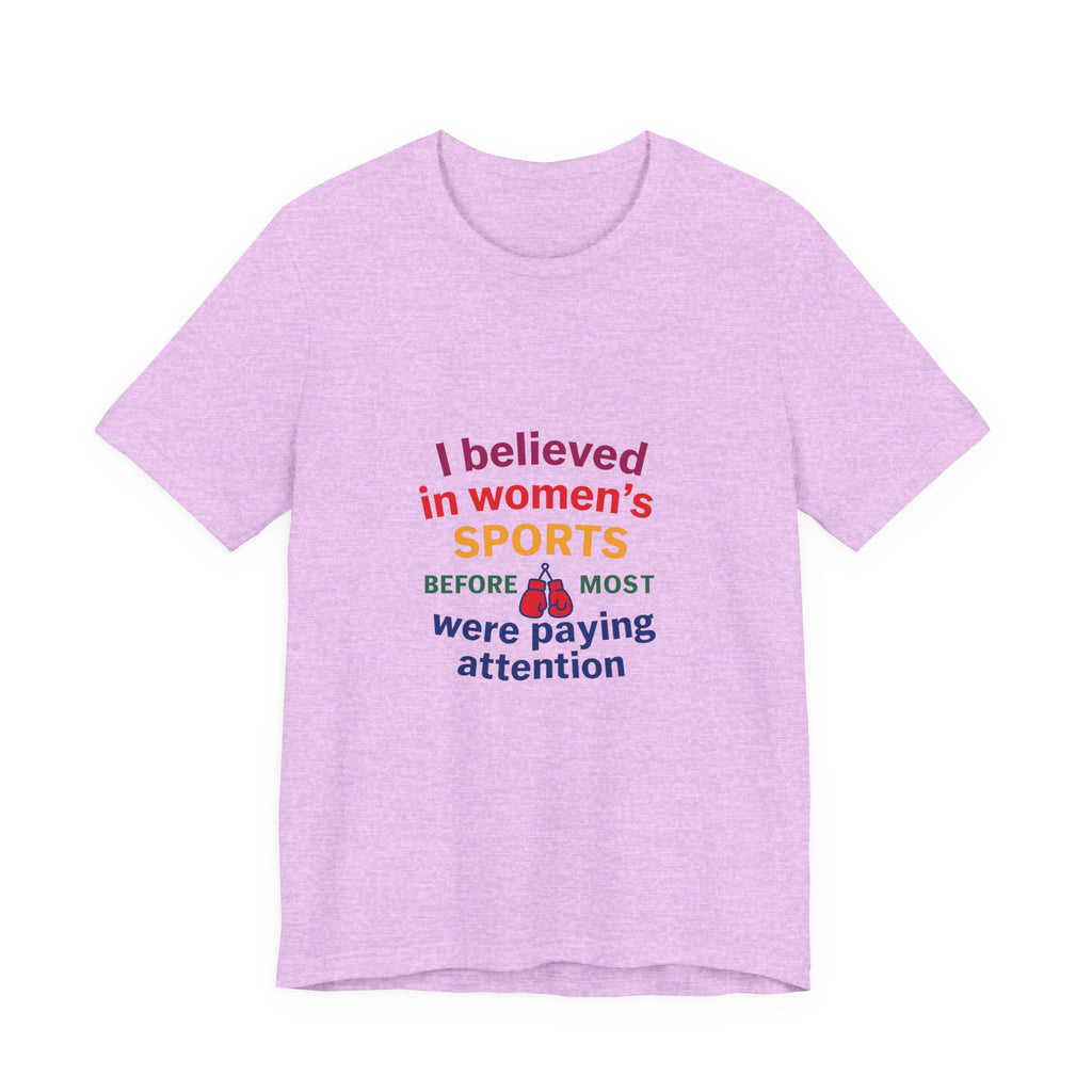 Women's Sports Believer Tee, Unisex Jersey Short Sleeve Tee
